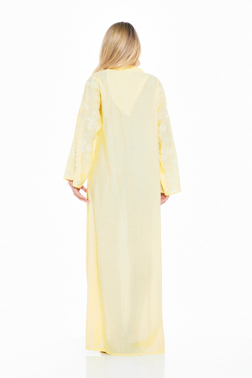 Floral Vine Embroidery Straight Jalabiya