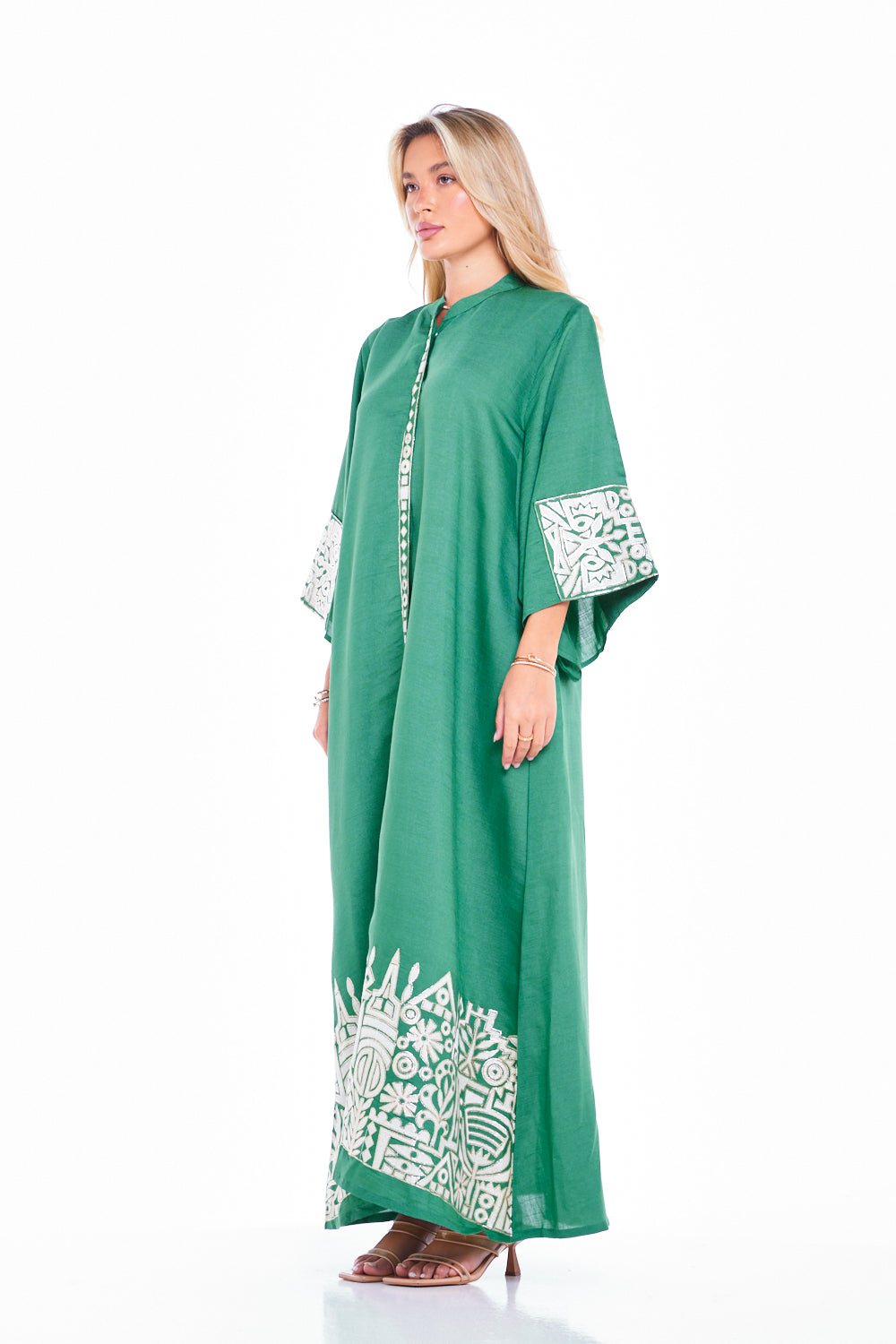 Heritage Motif Border Kaftan
