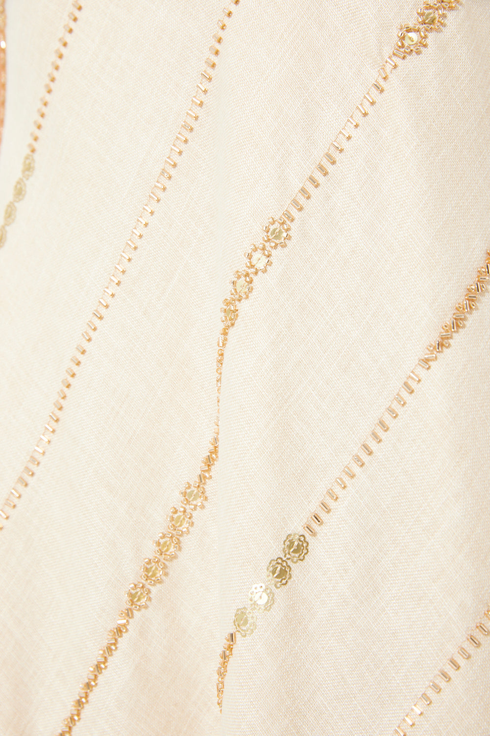 Ivory Diagonal Shimmer Dress