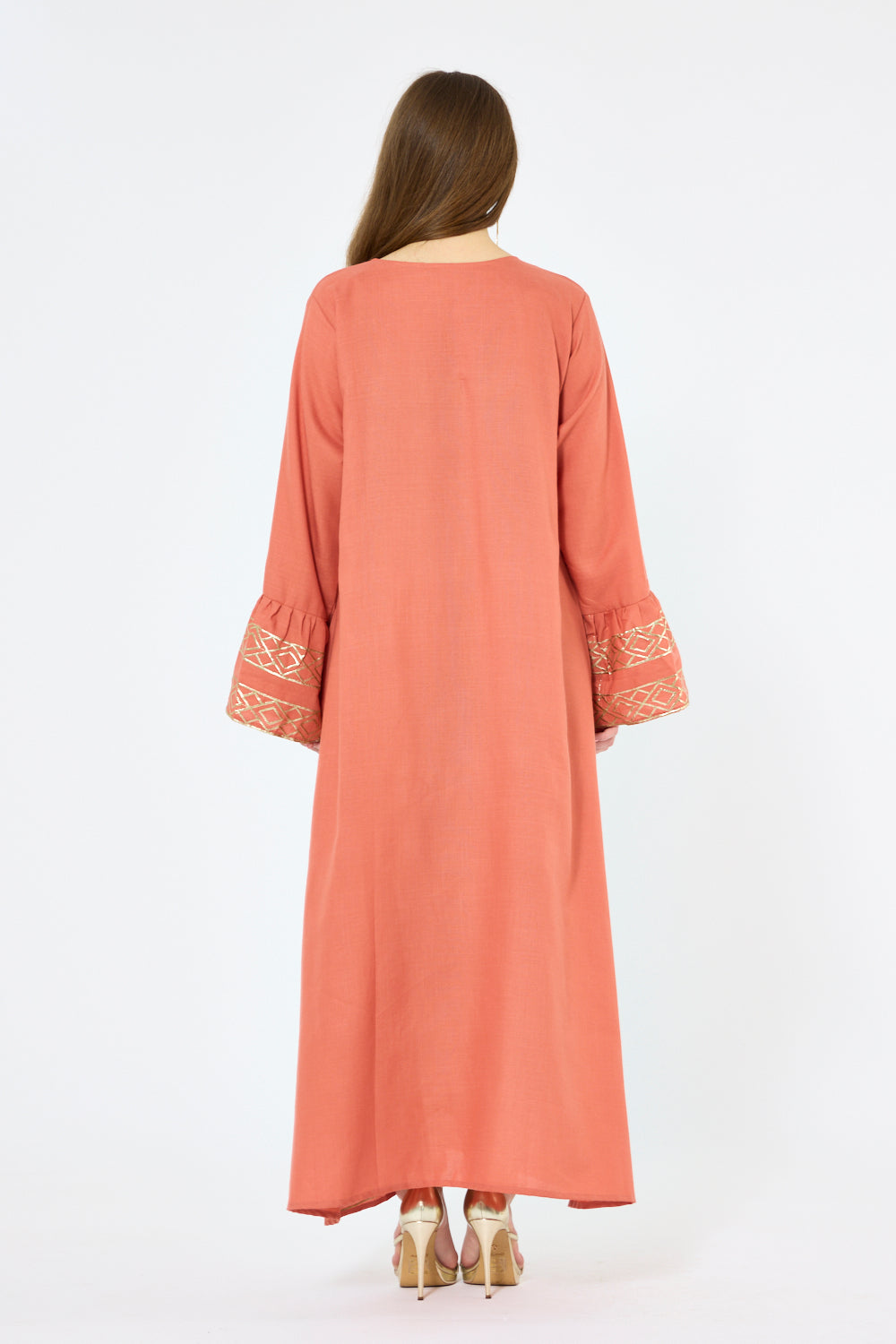 Embroidered Hem Panel Dress