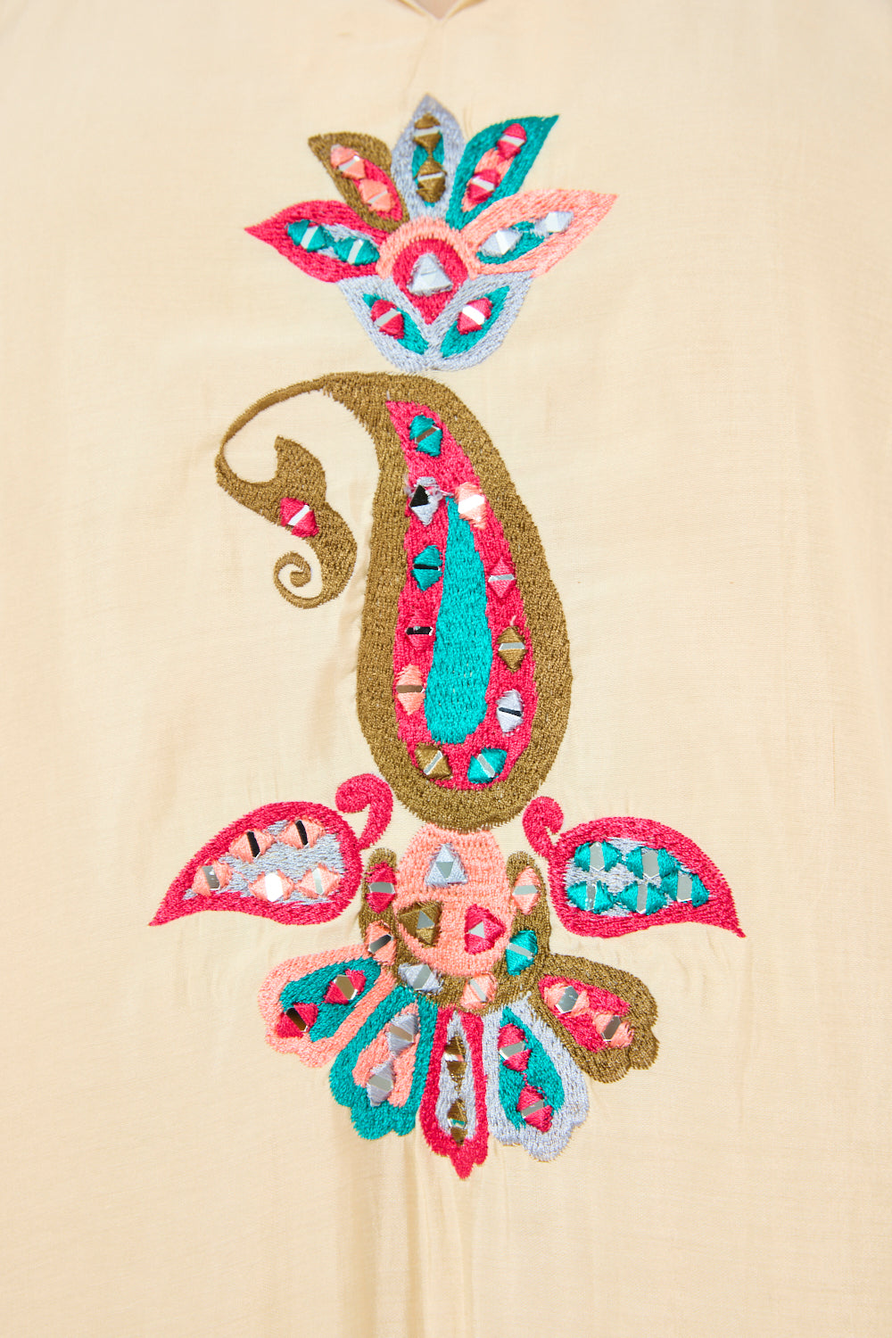 Paisley Motif Embroiderd Dress