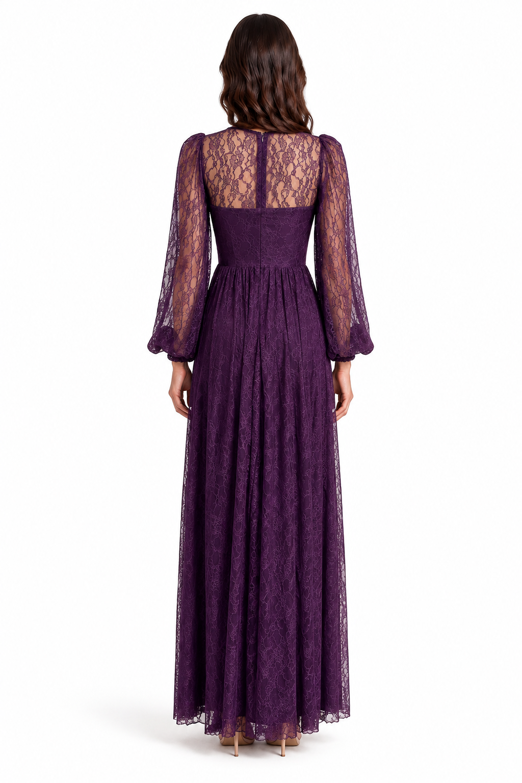 "Elara" Lace Corset Square-Neck Dress