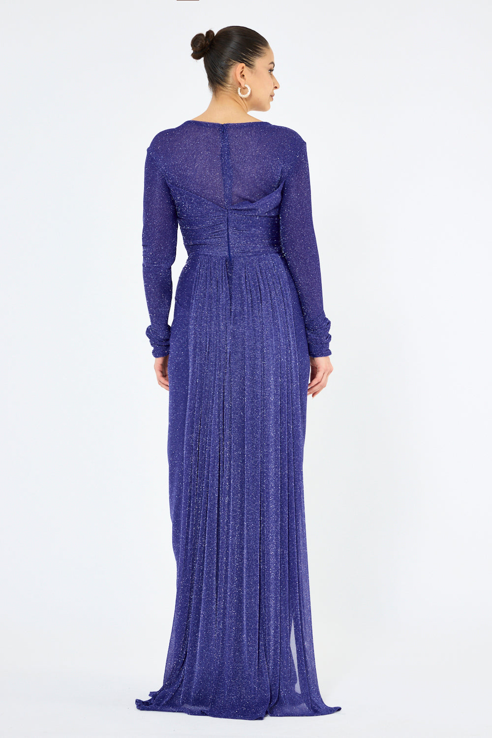 Side Gathered Sheath Gown