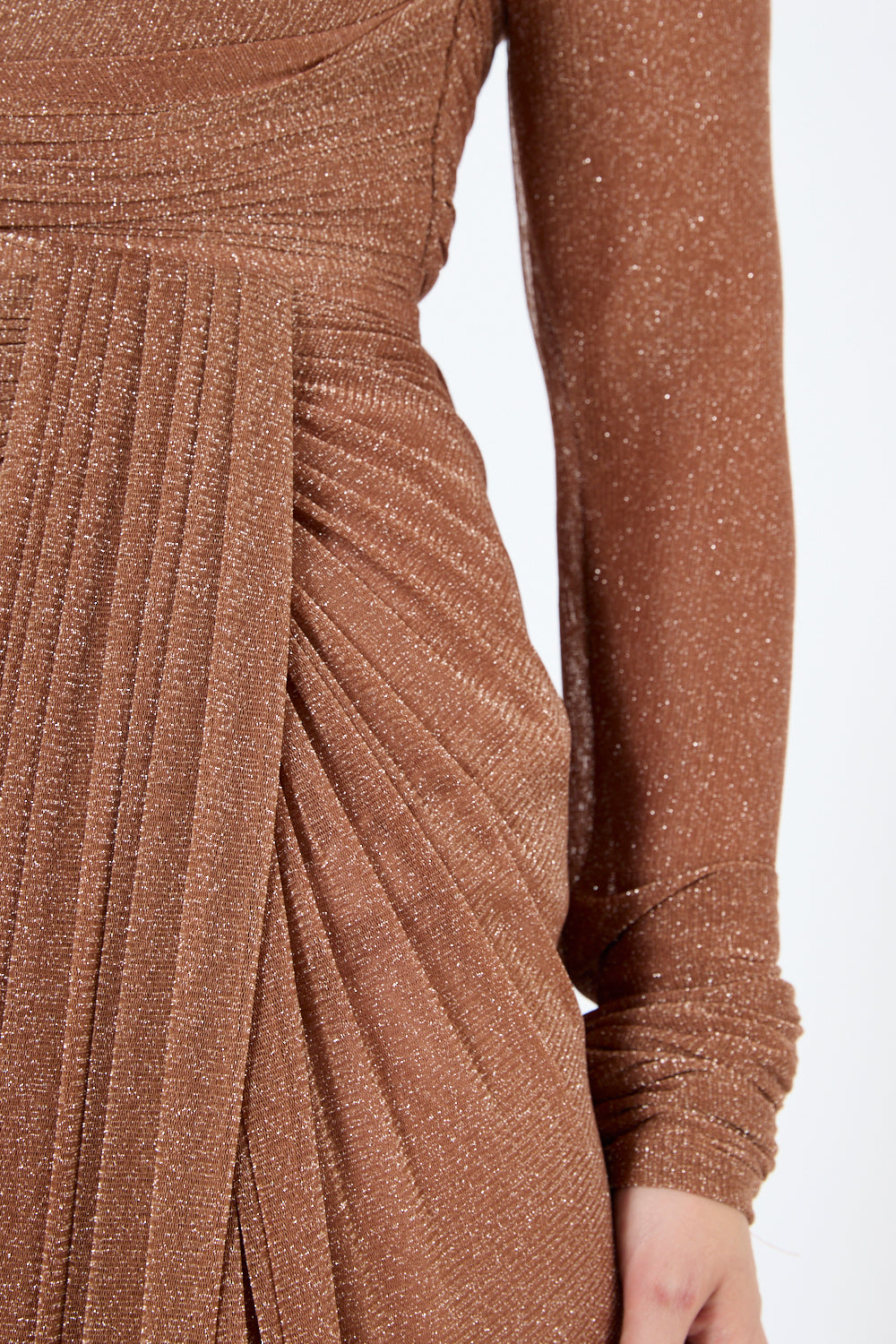 Side Gathered Sheath Gown