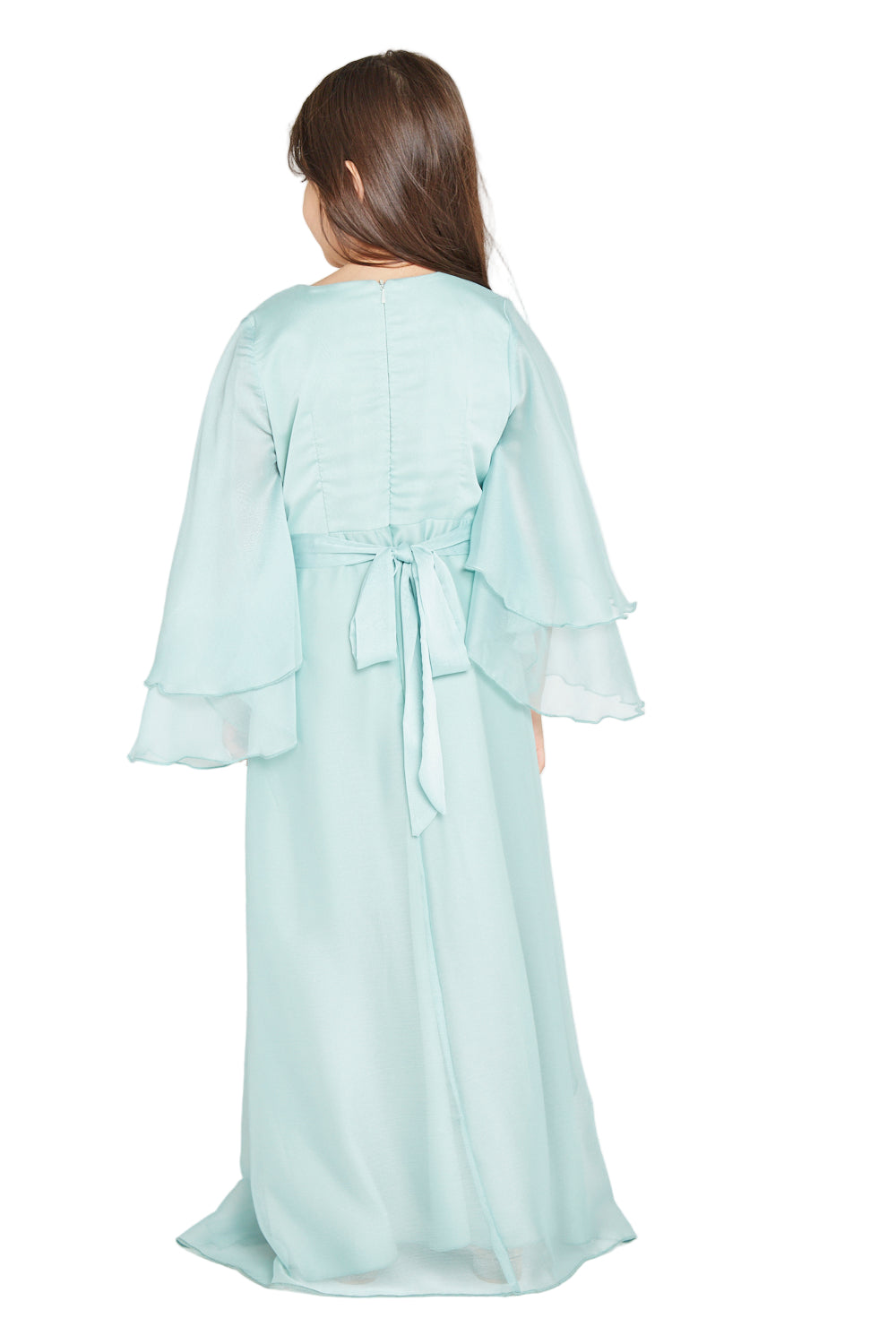 Crystal Buckle Pleated Gown
