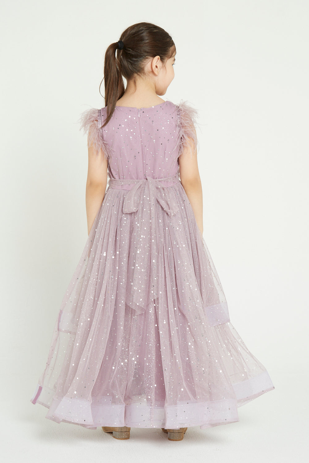 Ethereal Feathered Ball Gown