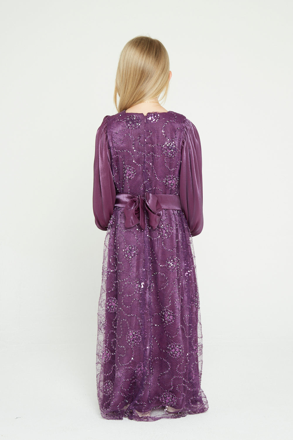 Crystal Whimsy Pleated Sleeve Dress
