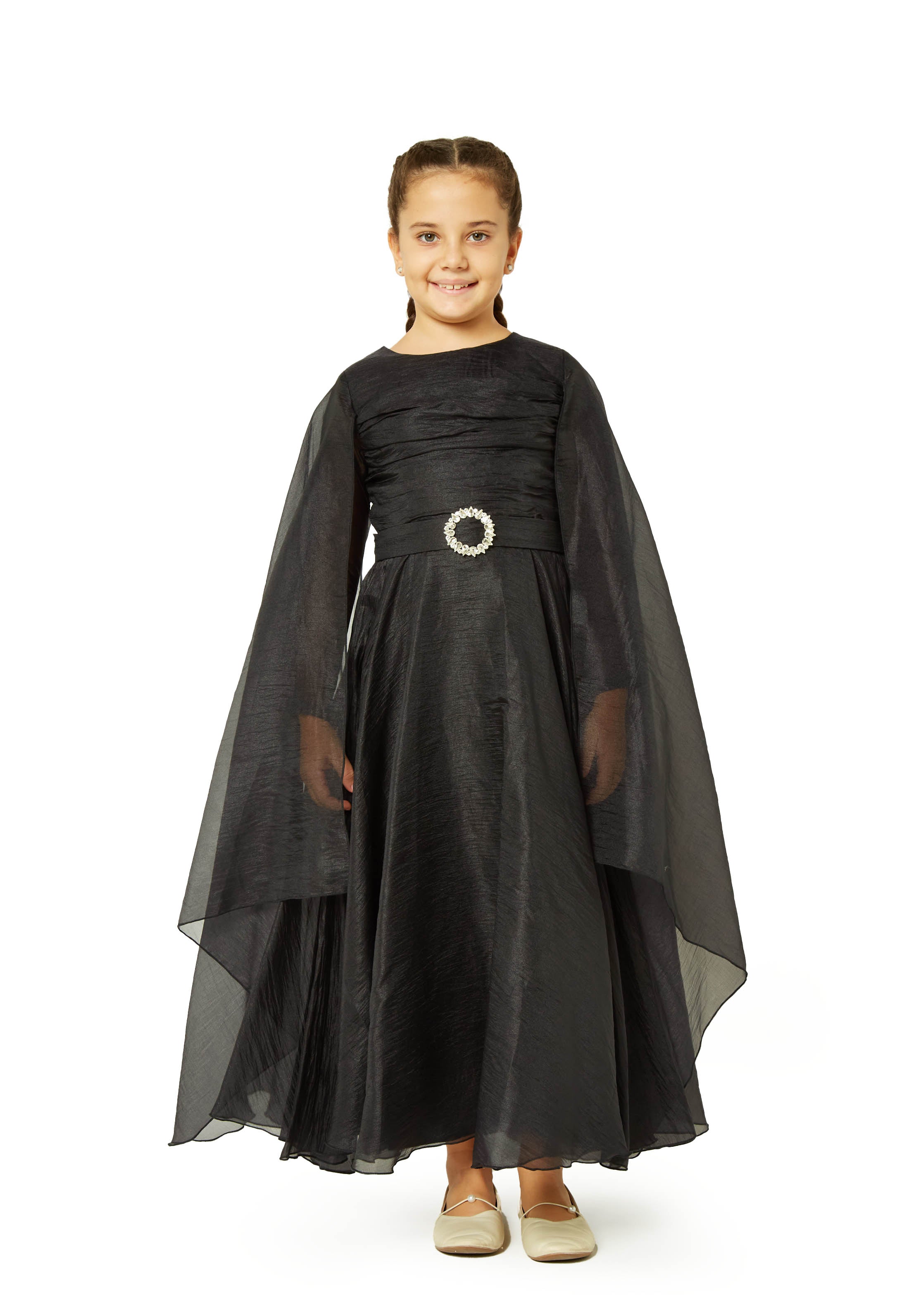 Moonveil Gathered Grace Gown