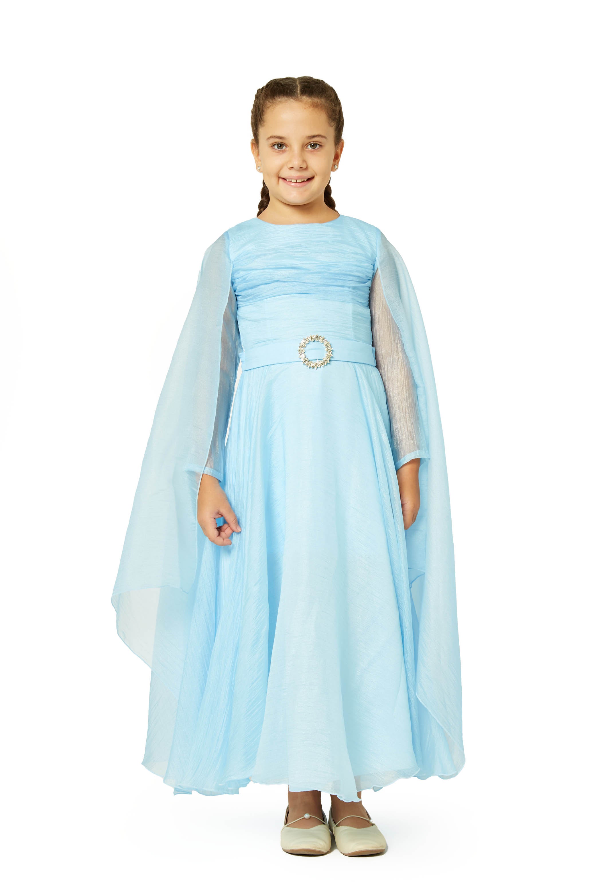 Moonveil Gathered Grace Gown