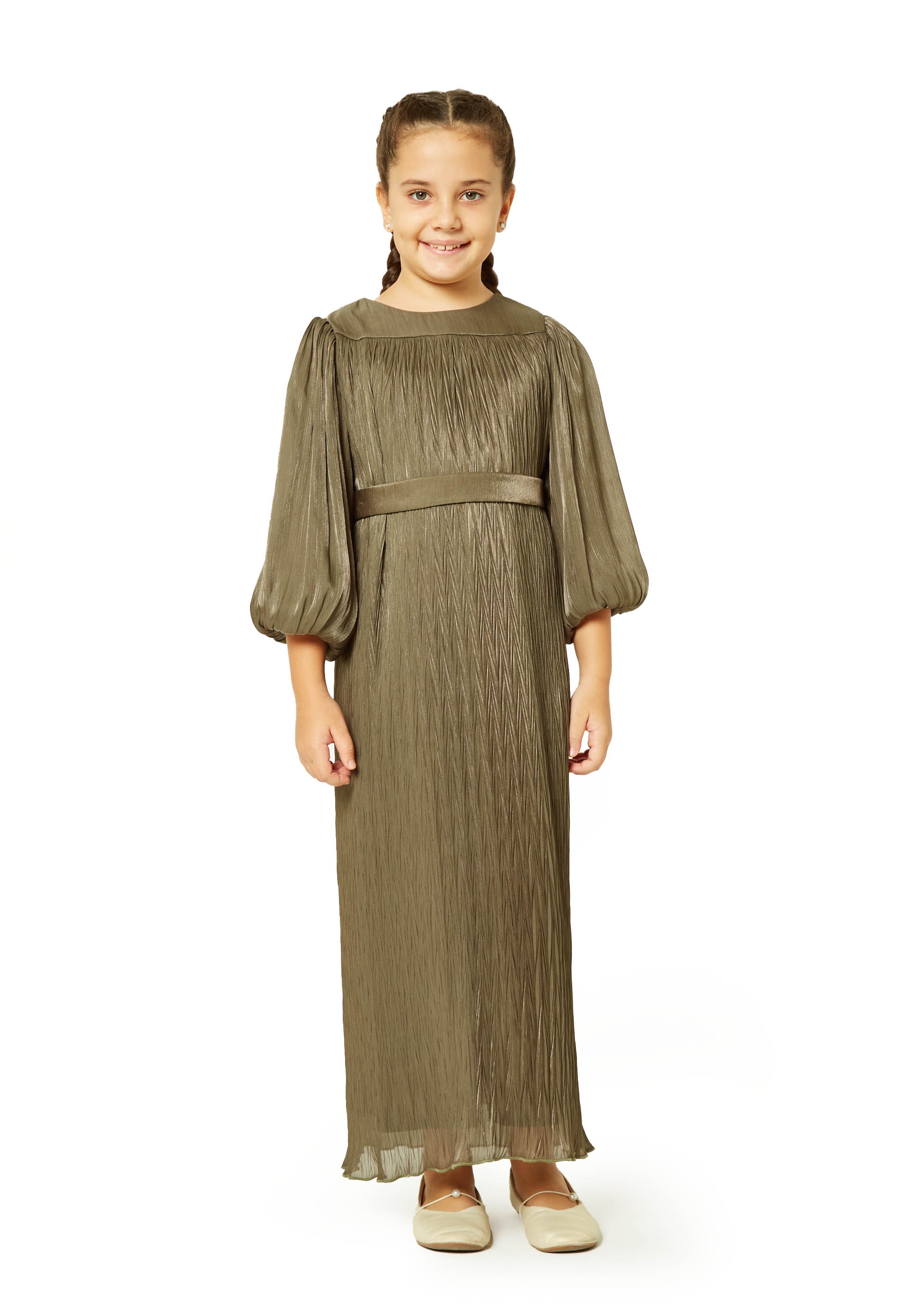 Chevron Pattern Pleated Dress