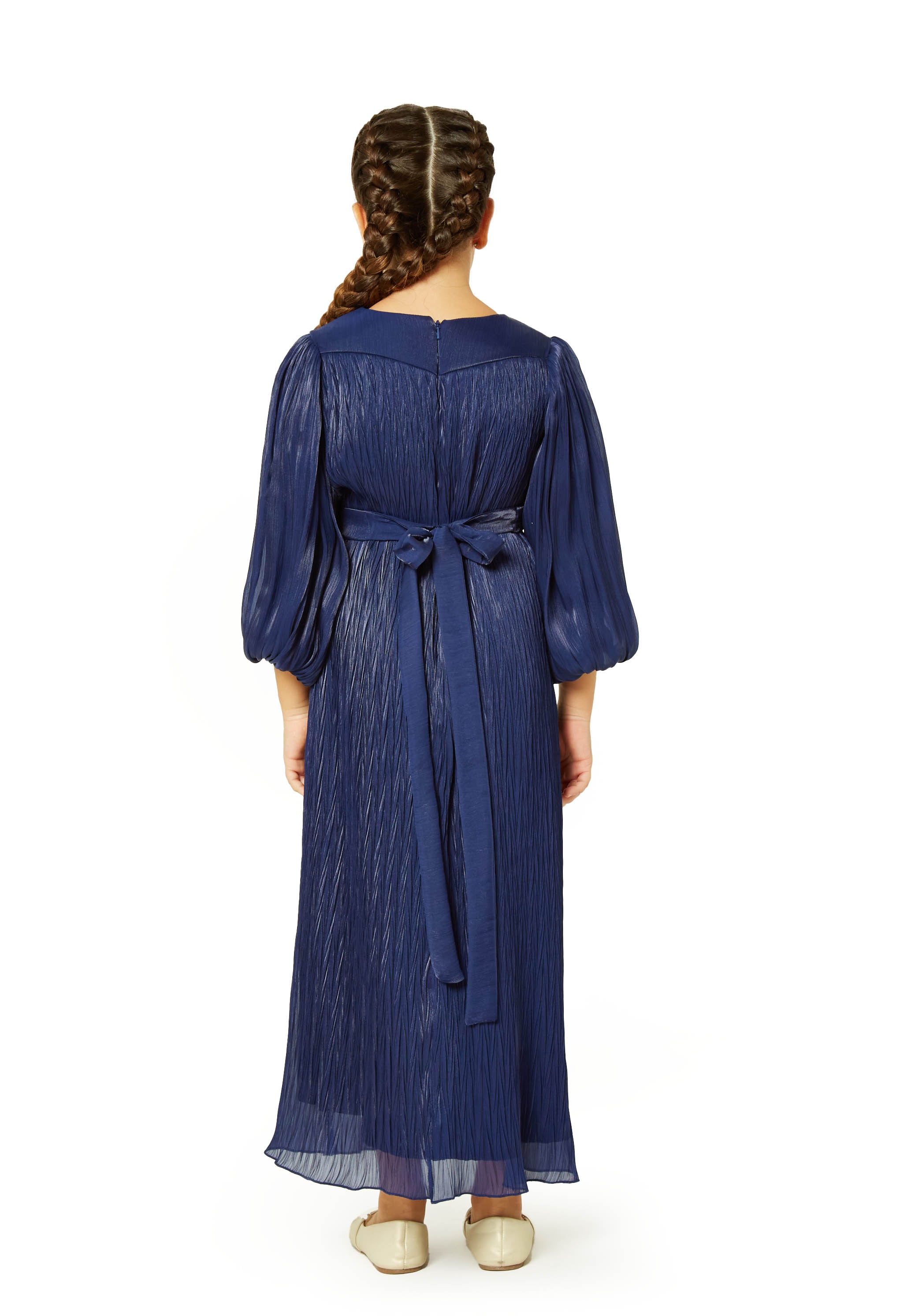 Chevron Pattern Pleated Dress