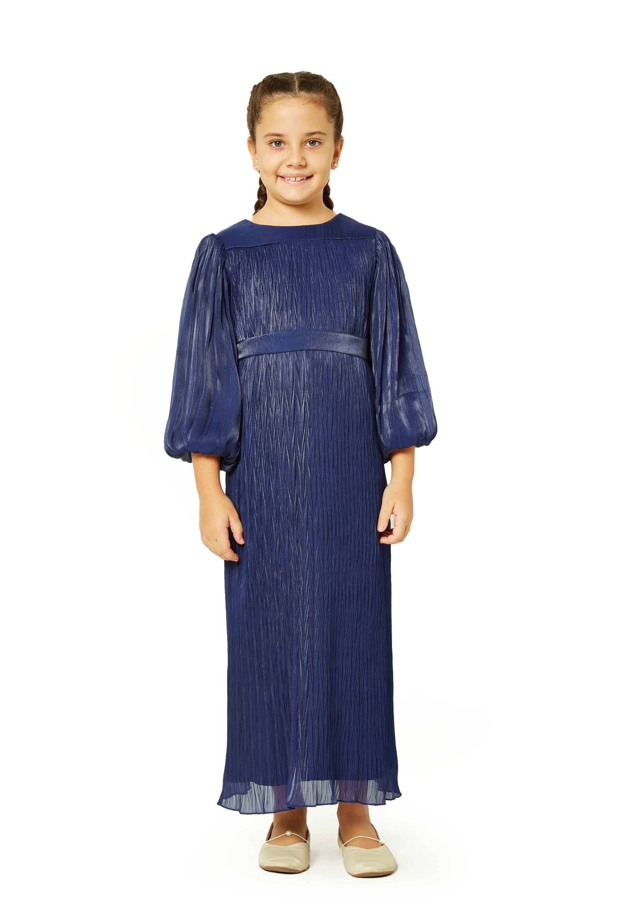Chevron Pattern Pleated Dress