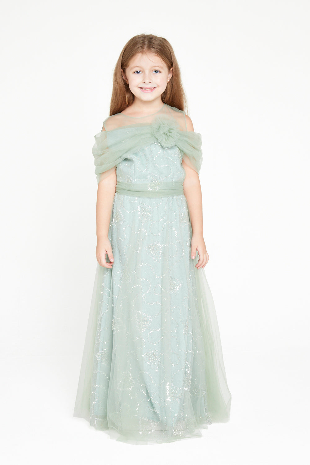 Embellished Tulle Gown