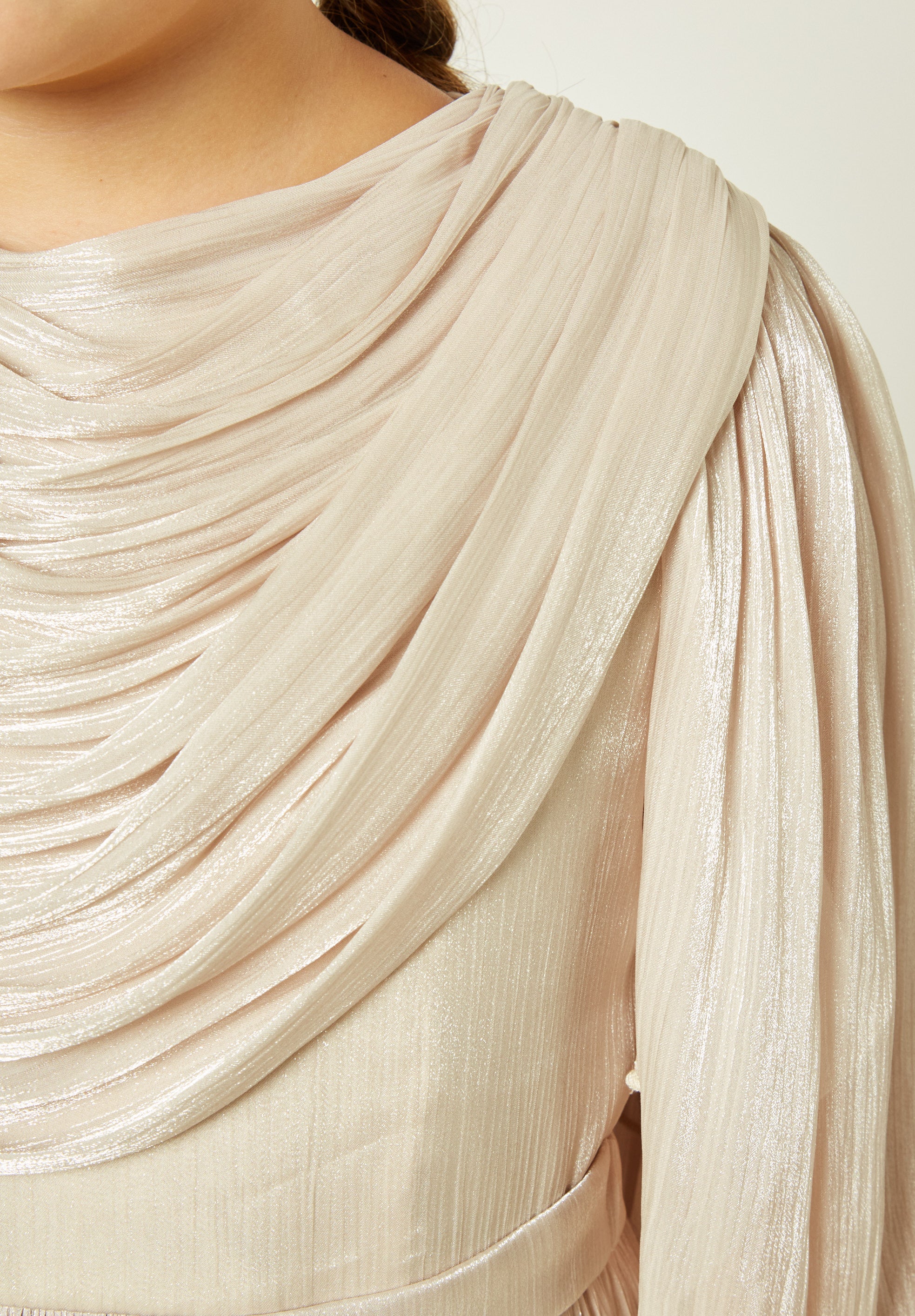 Cowl Neck Drape Gown