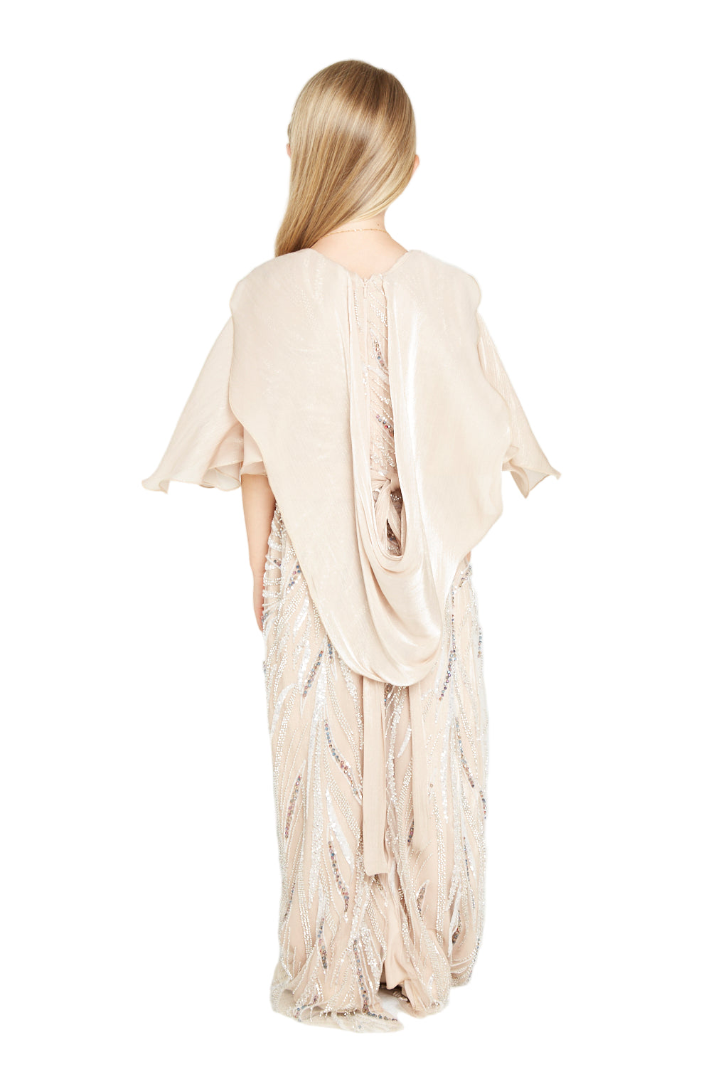 Sequin Flutter Sleeve Dress
