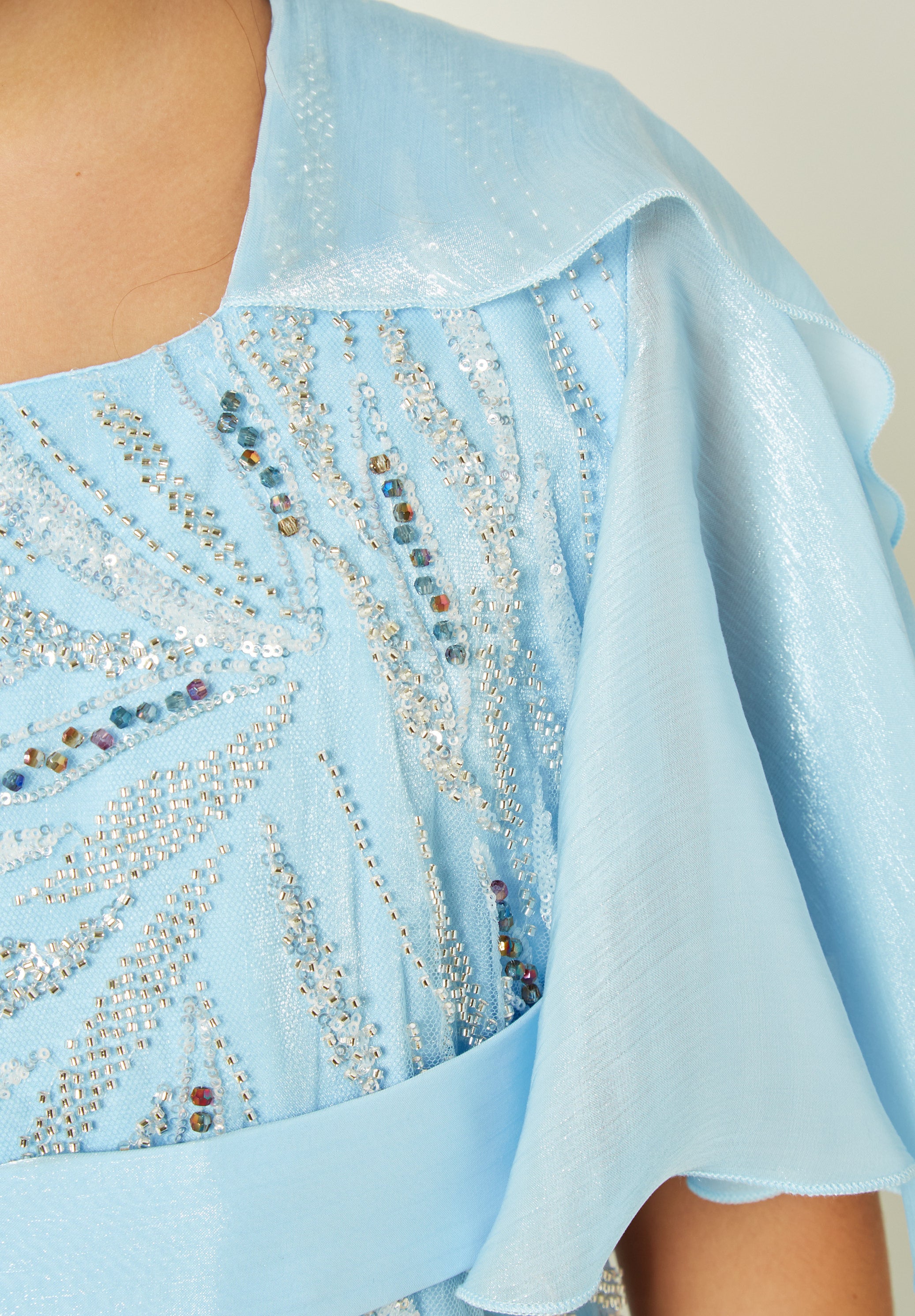 Sequin Flutter Sleeve Dress
