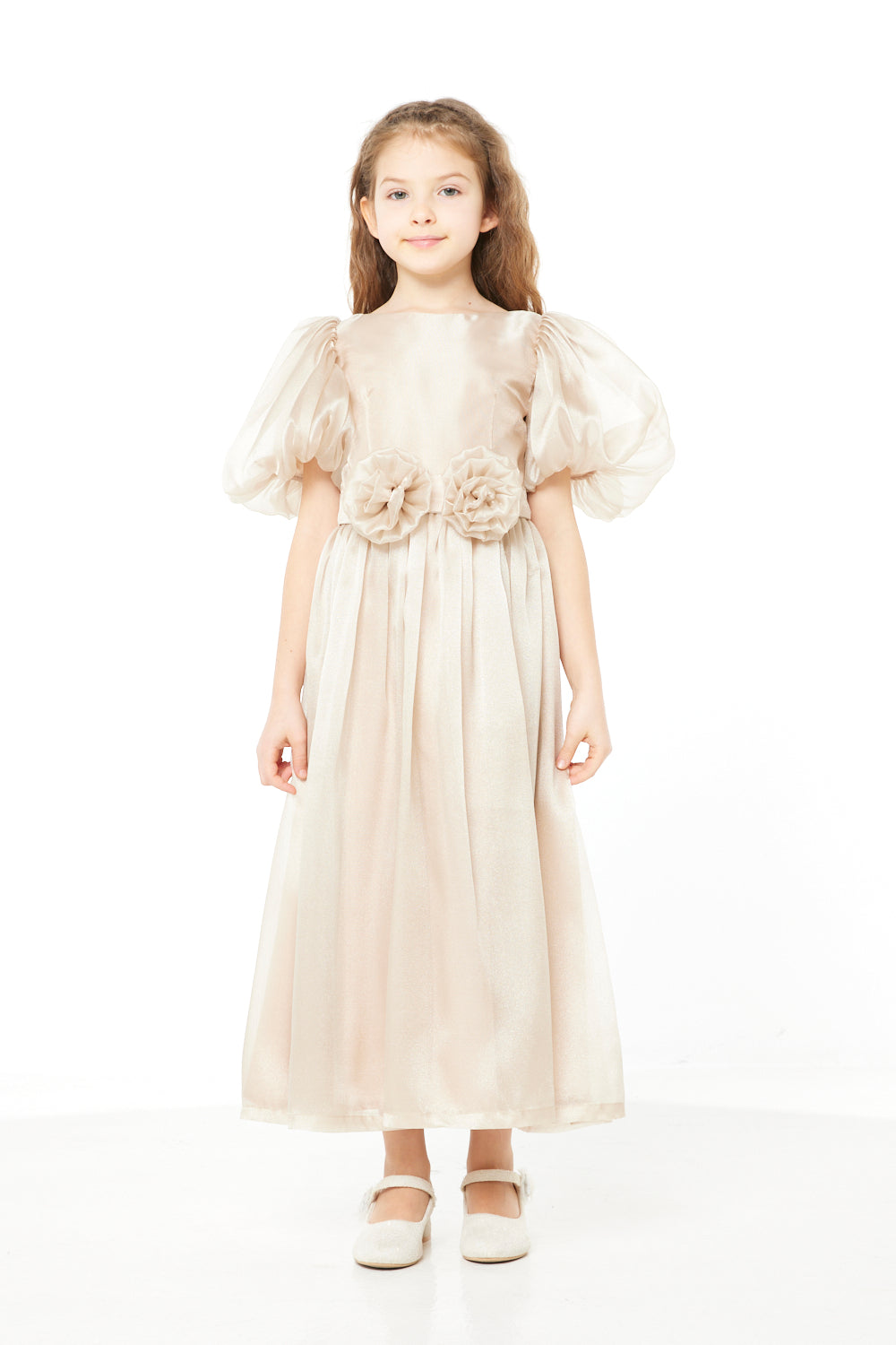 Puff Sleeve Floral Waist Dress