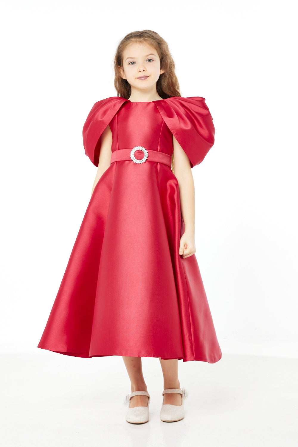 Sculpted Cape Sleeve Dress