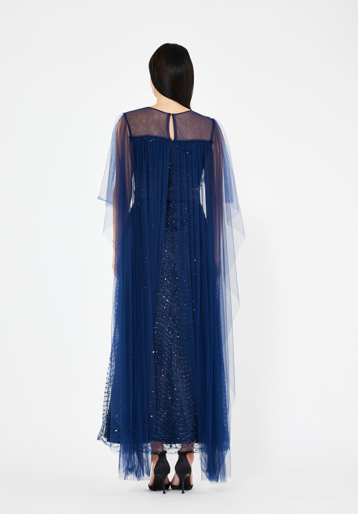 Midnight Sparkle Tulle Gown