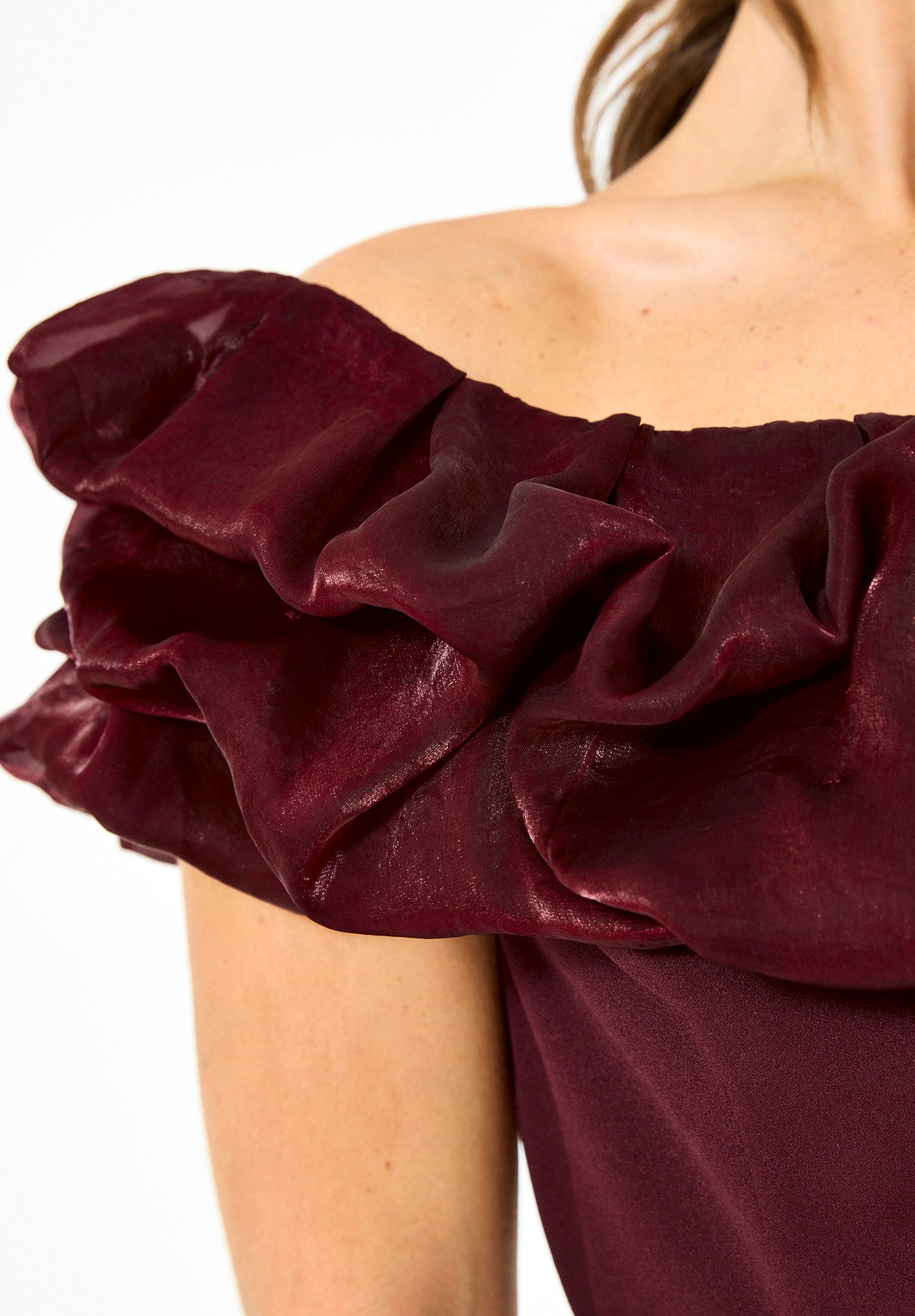 Rosé Radiance Ruffle Gown