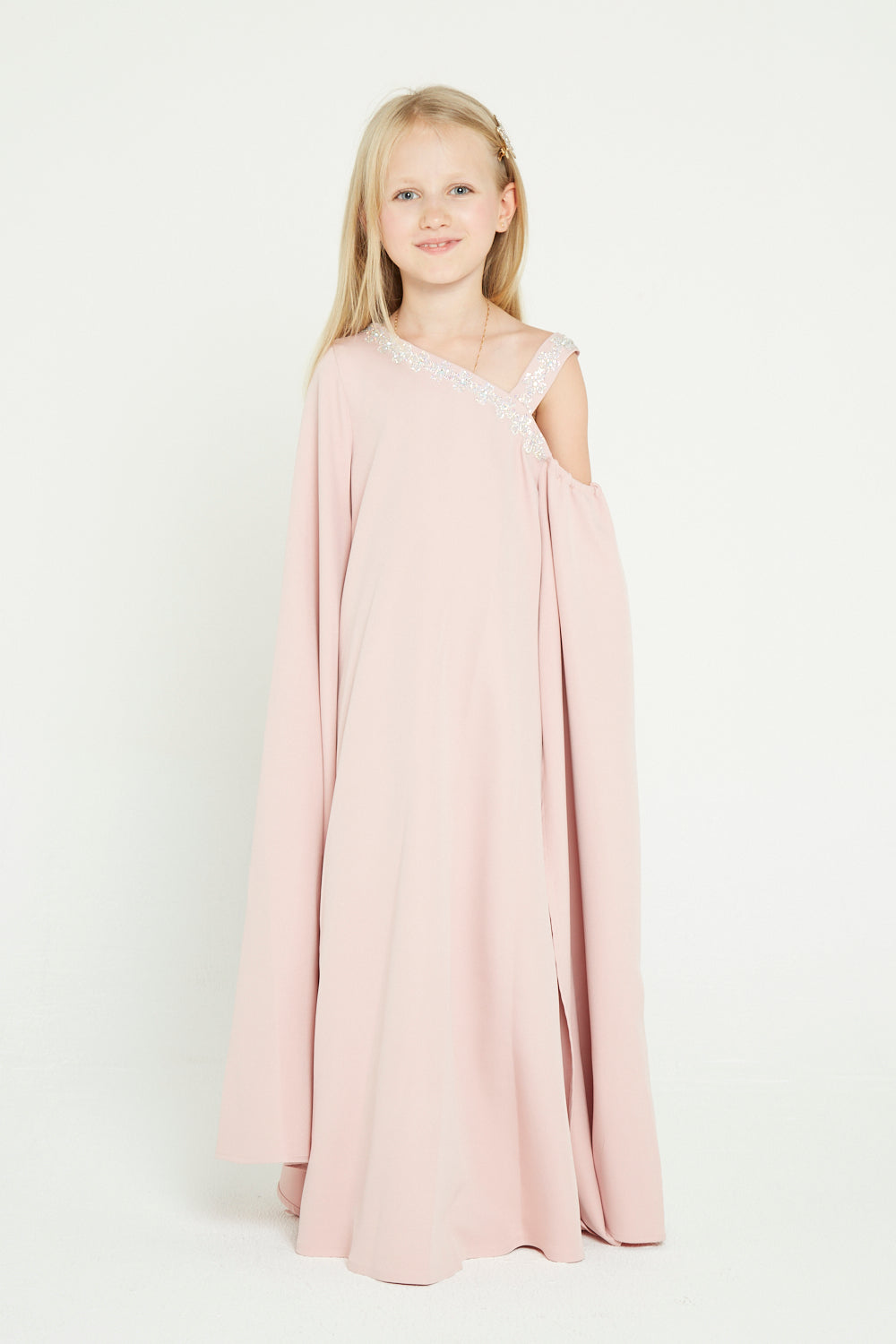 Asymmetrical Cold Shoulder Gown