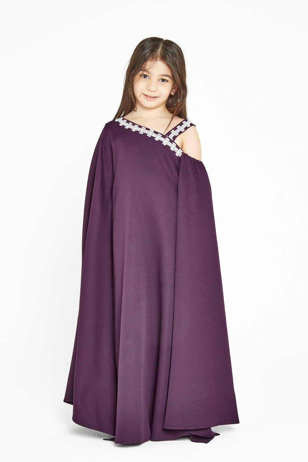 Asymmetrical Cold Shoulder Gown