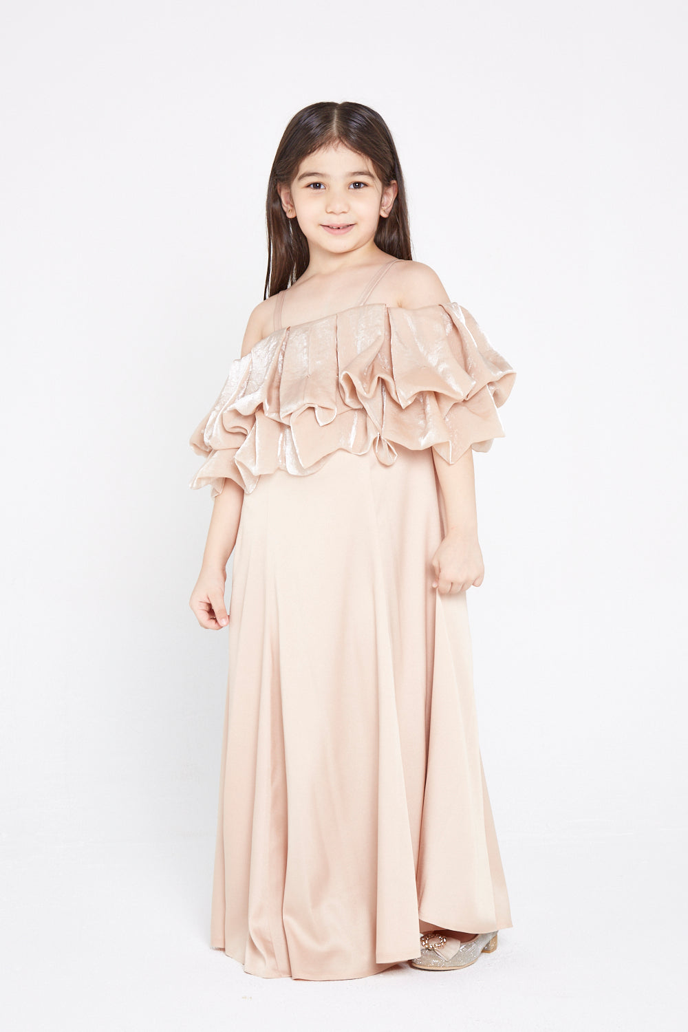 Lush Ruffle Off-Shoulder Gown