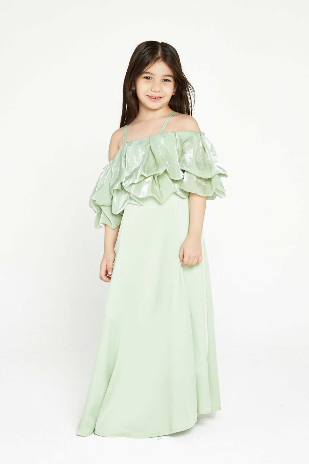 Lush Ruffle Off-Shoulder Gown