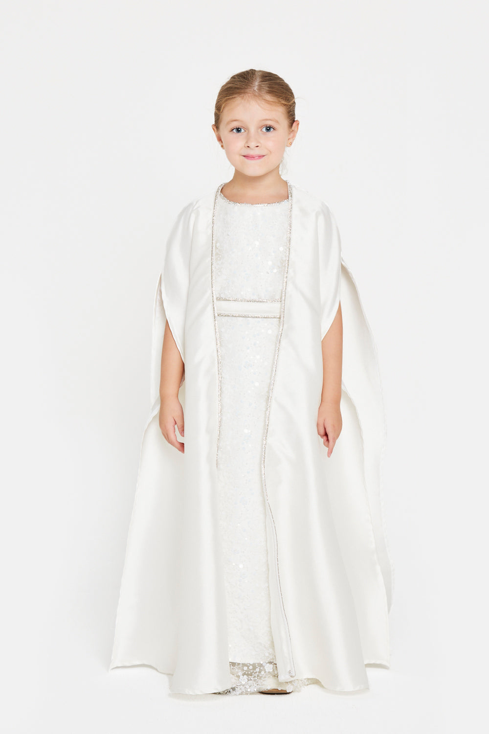 Sequin Gown with Cape