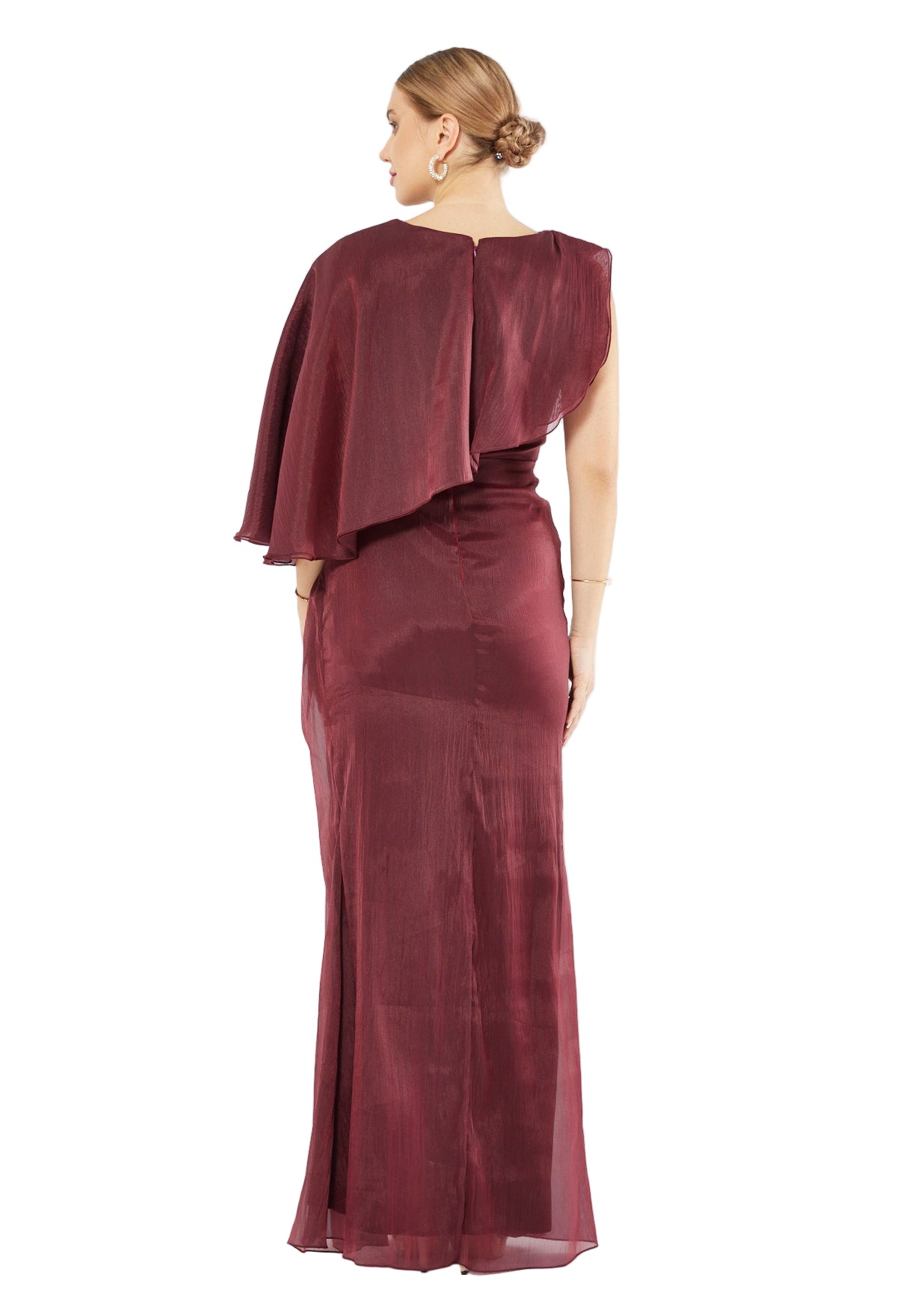Asymmetric Draped Elegance Gown