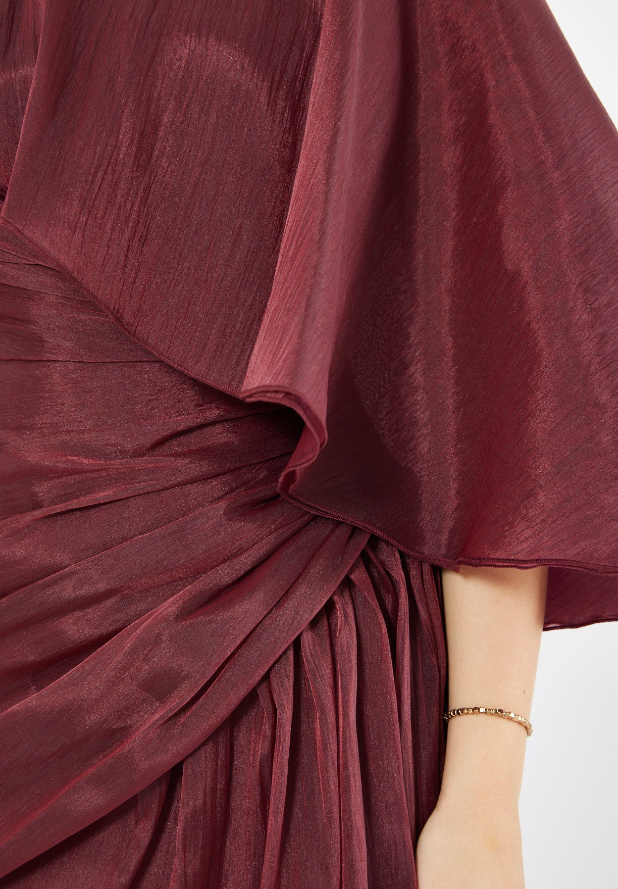 Asymmetric Draped Elegance Gown