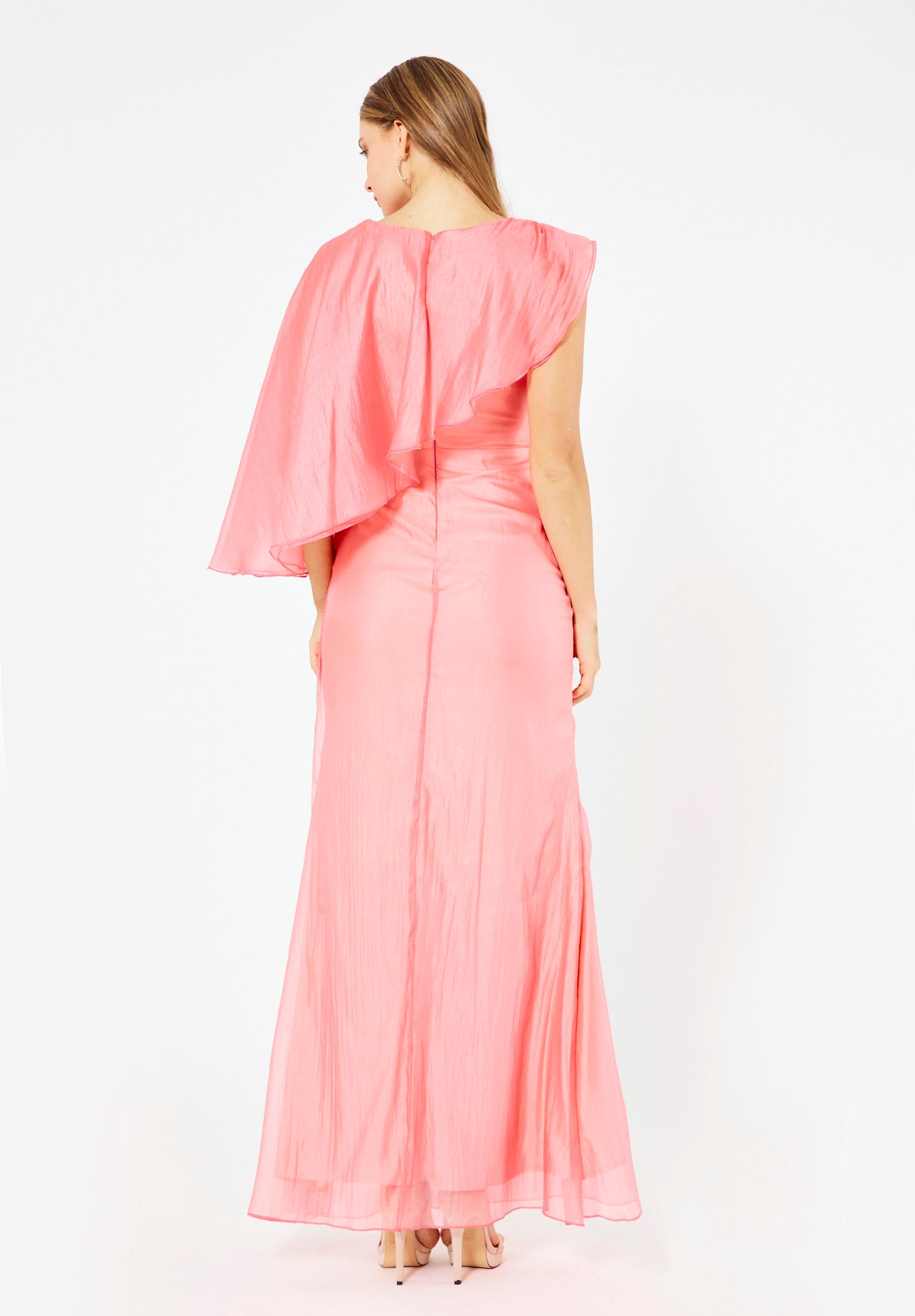 Asymmetric Draped Elegance Gown