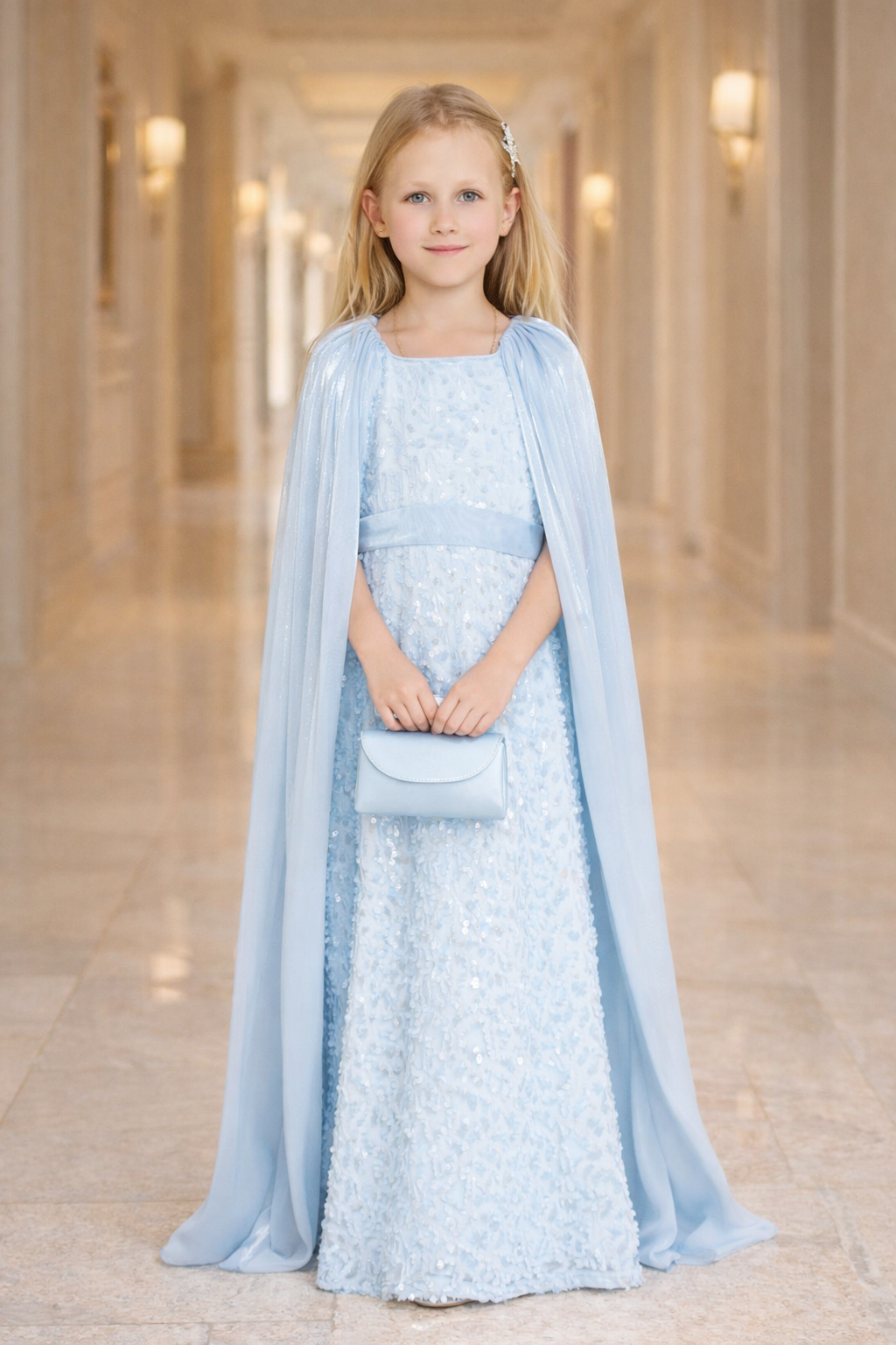 All-over Sequin Embellished Gown