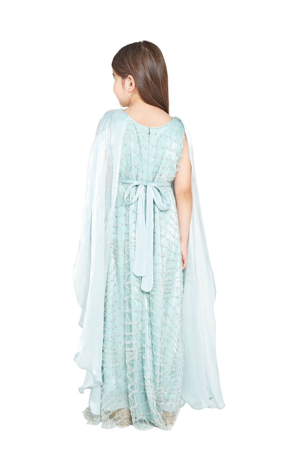 All-over Embellished Crystal Glow Gown