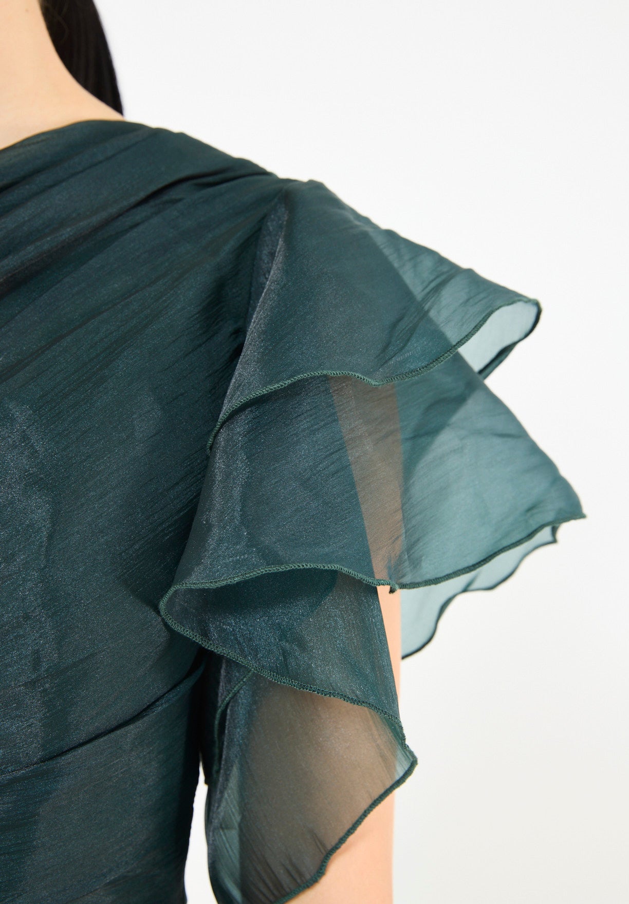 Aysmmetrical One-Shoulder Draped Gown