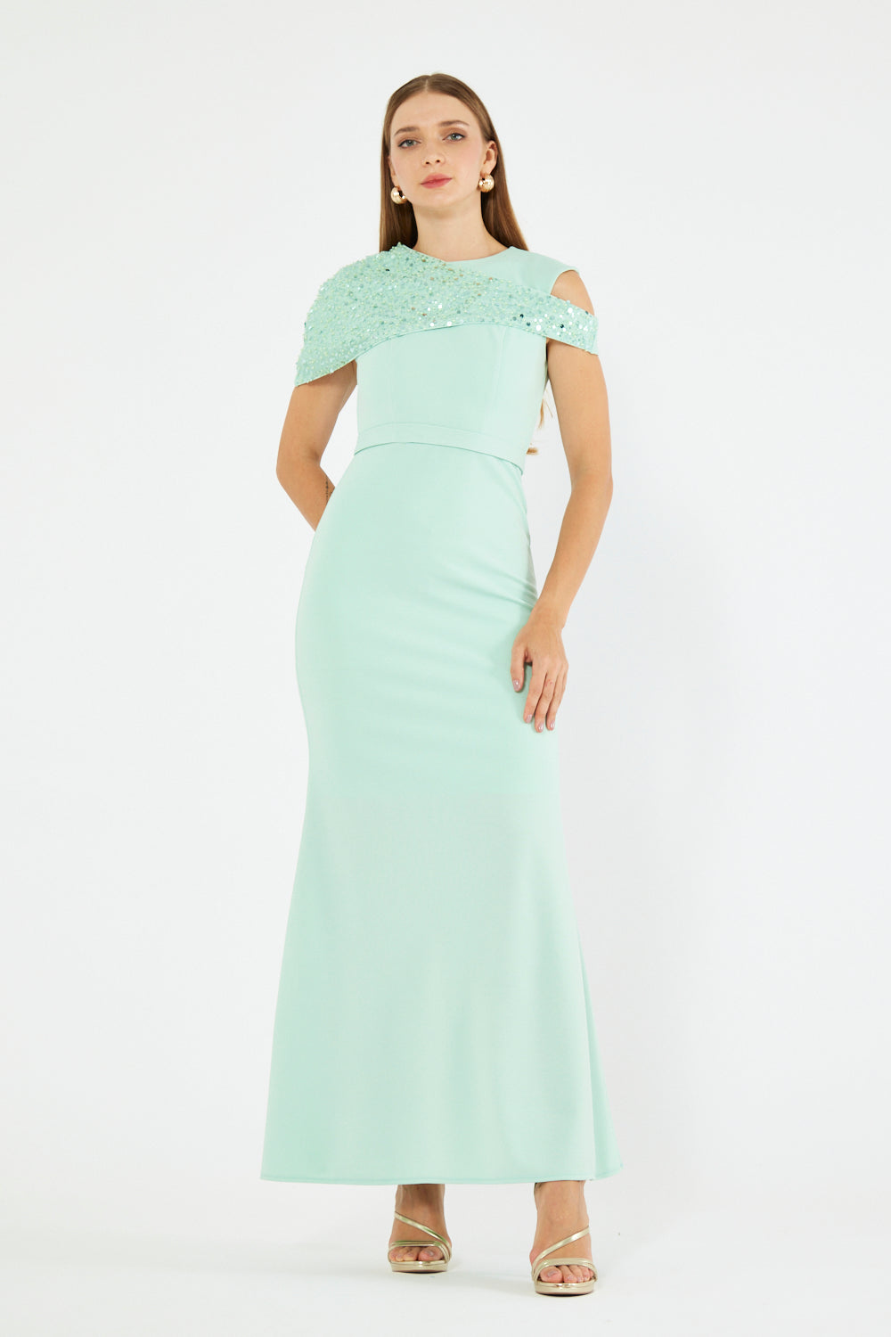 Seren One-Shoulder Grace Gown