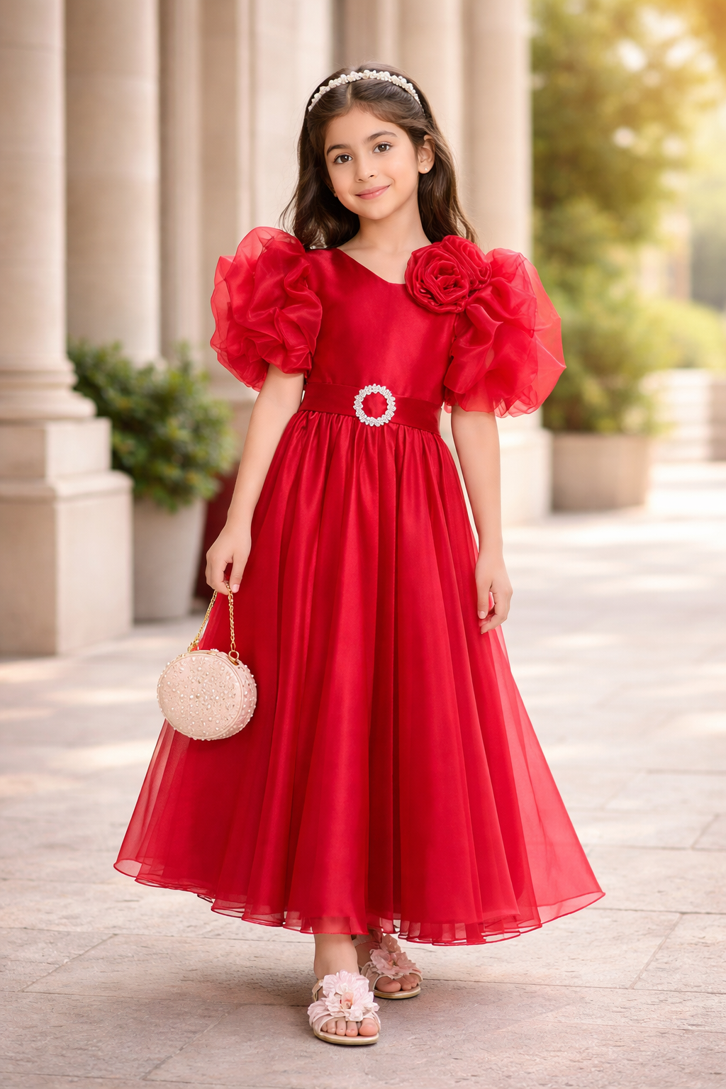 Scarlet Bloom Gown