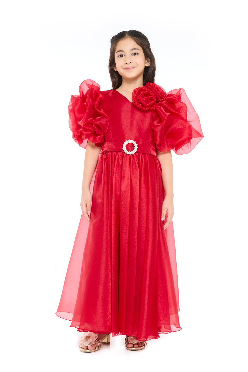 Scarlet Bloom Gown