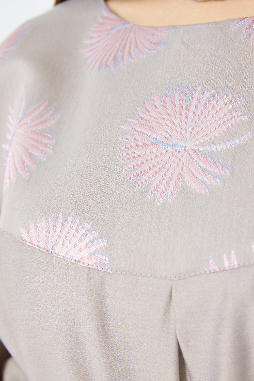 Vine Motif Print Belted Maxi Dress