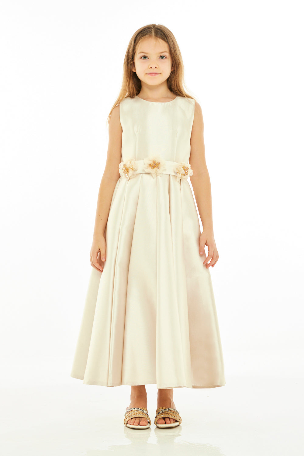 Floral Waistband A-Line Dress