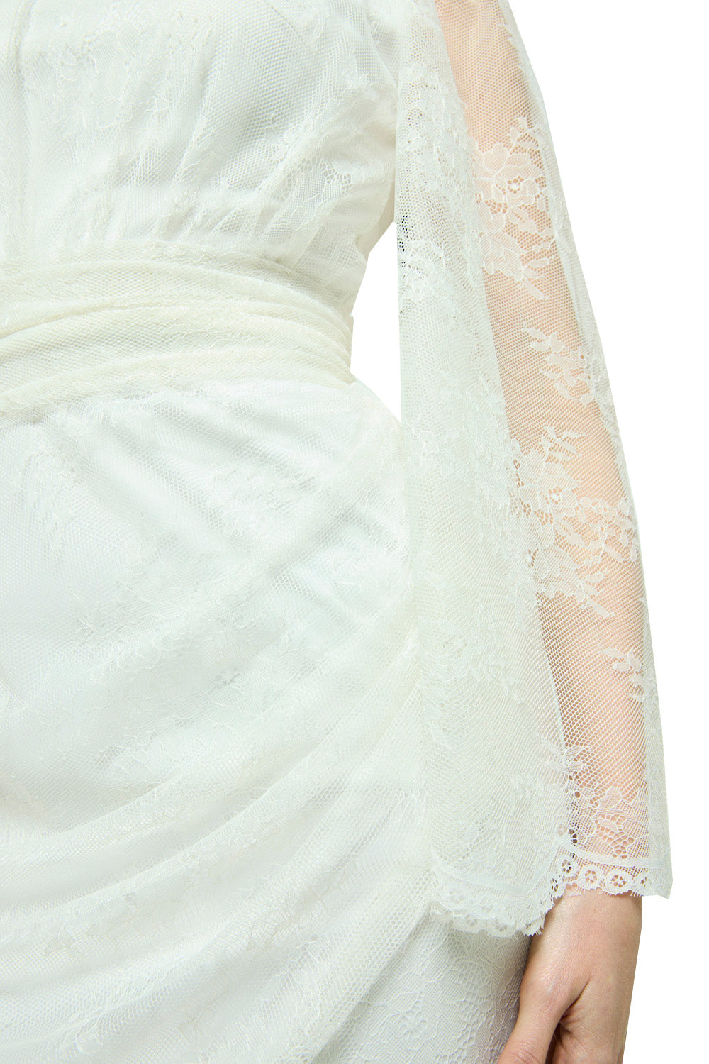 Lace Cape Sleeve Maxi Dress