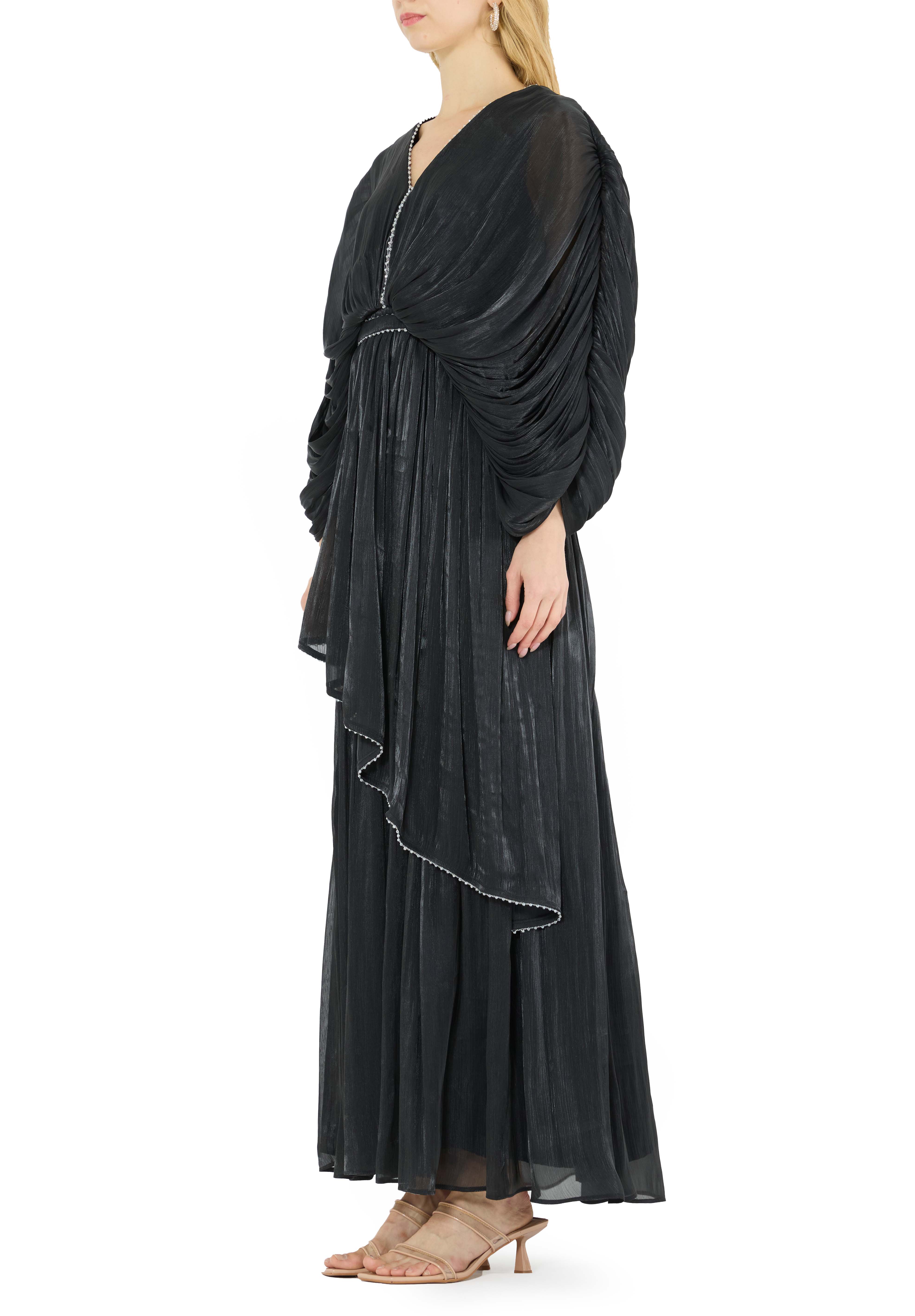 Beautiful Asymmetrical Silk Long Dress