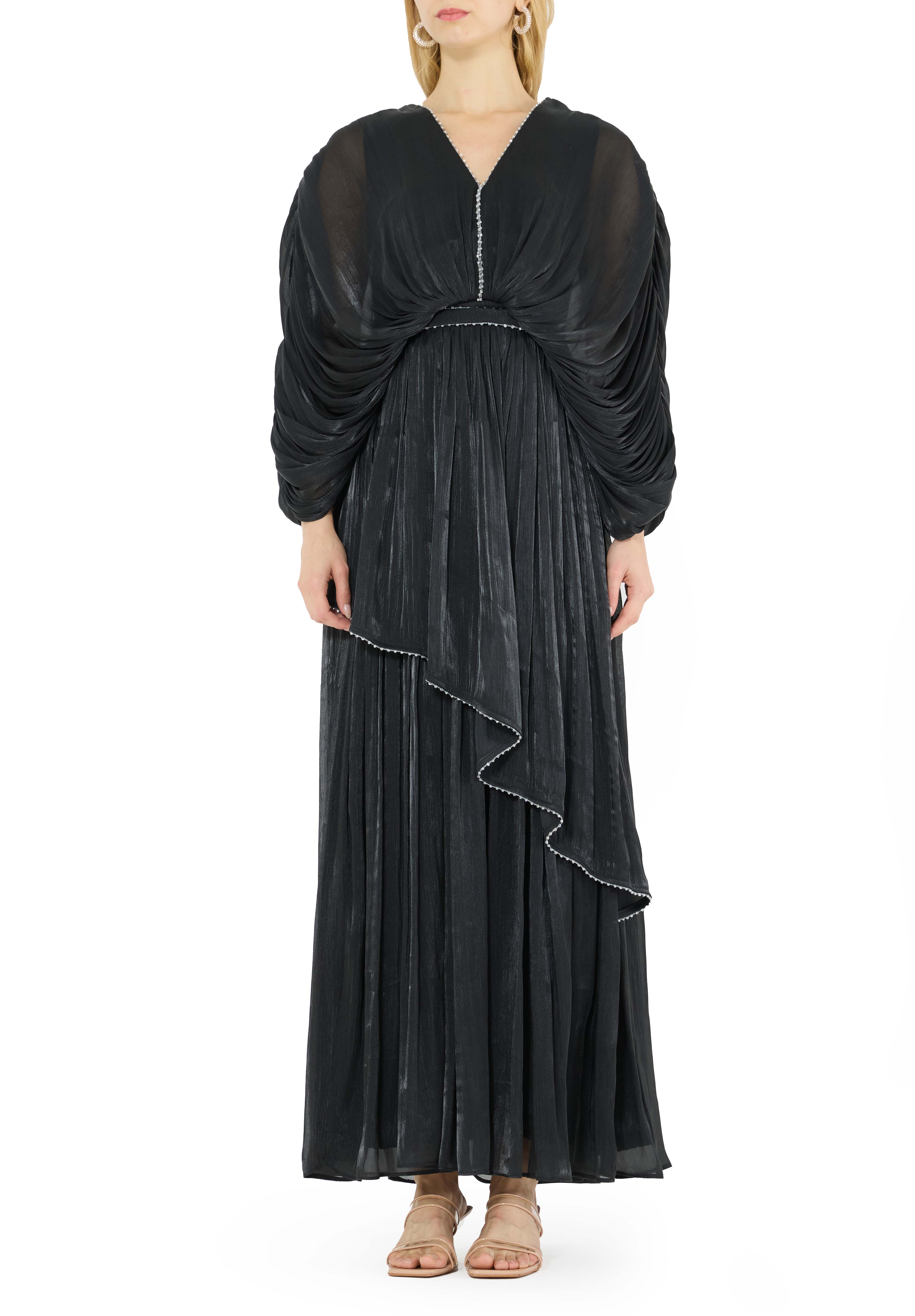 Beautiful Asymmetrical Silk Long Dress