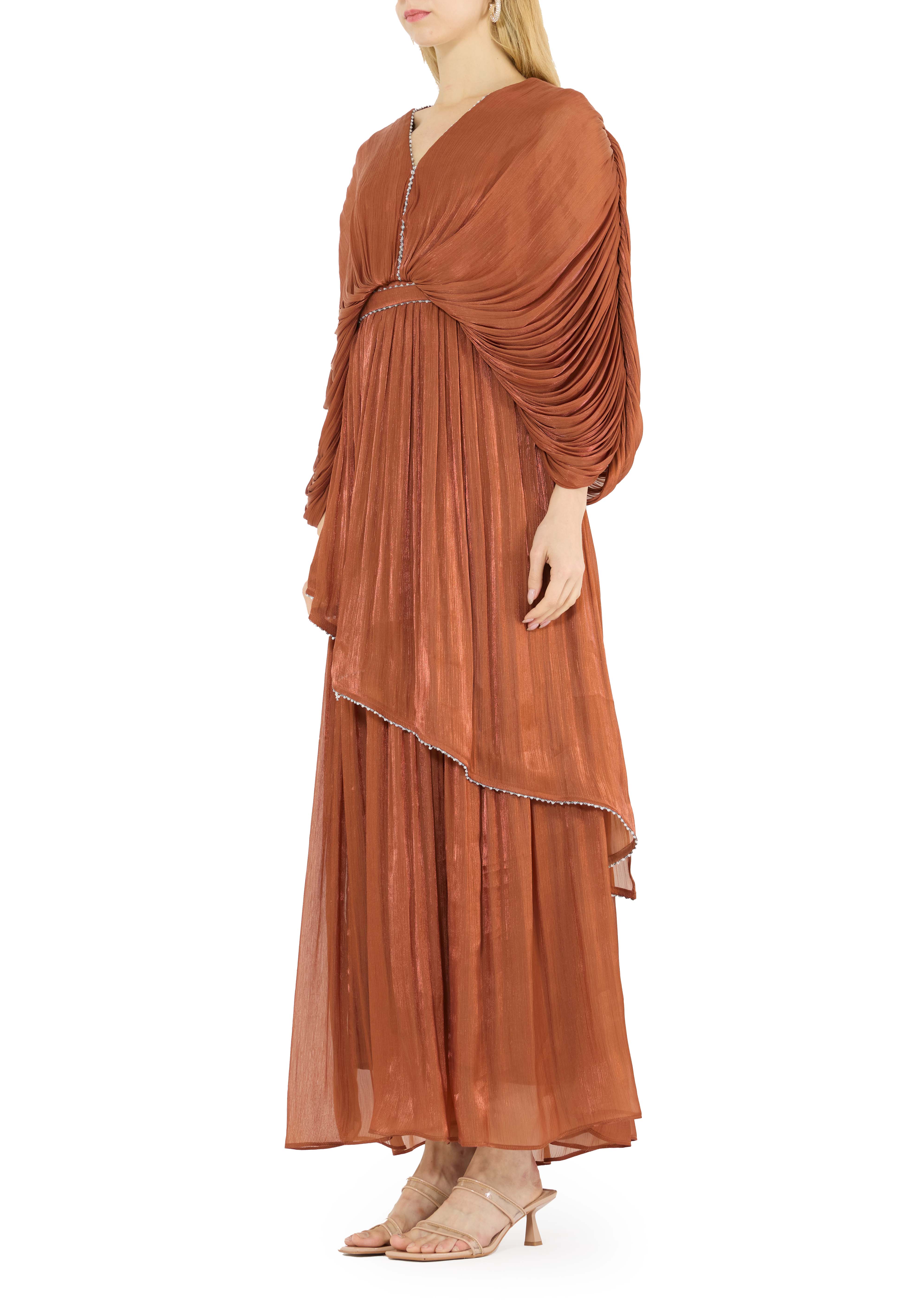 Beautiful Asymmetrical Silk Long Dress