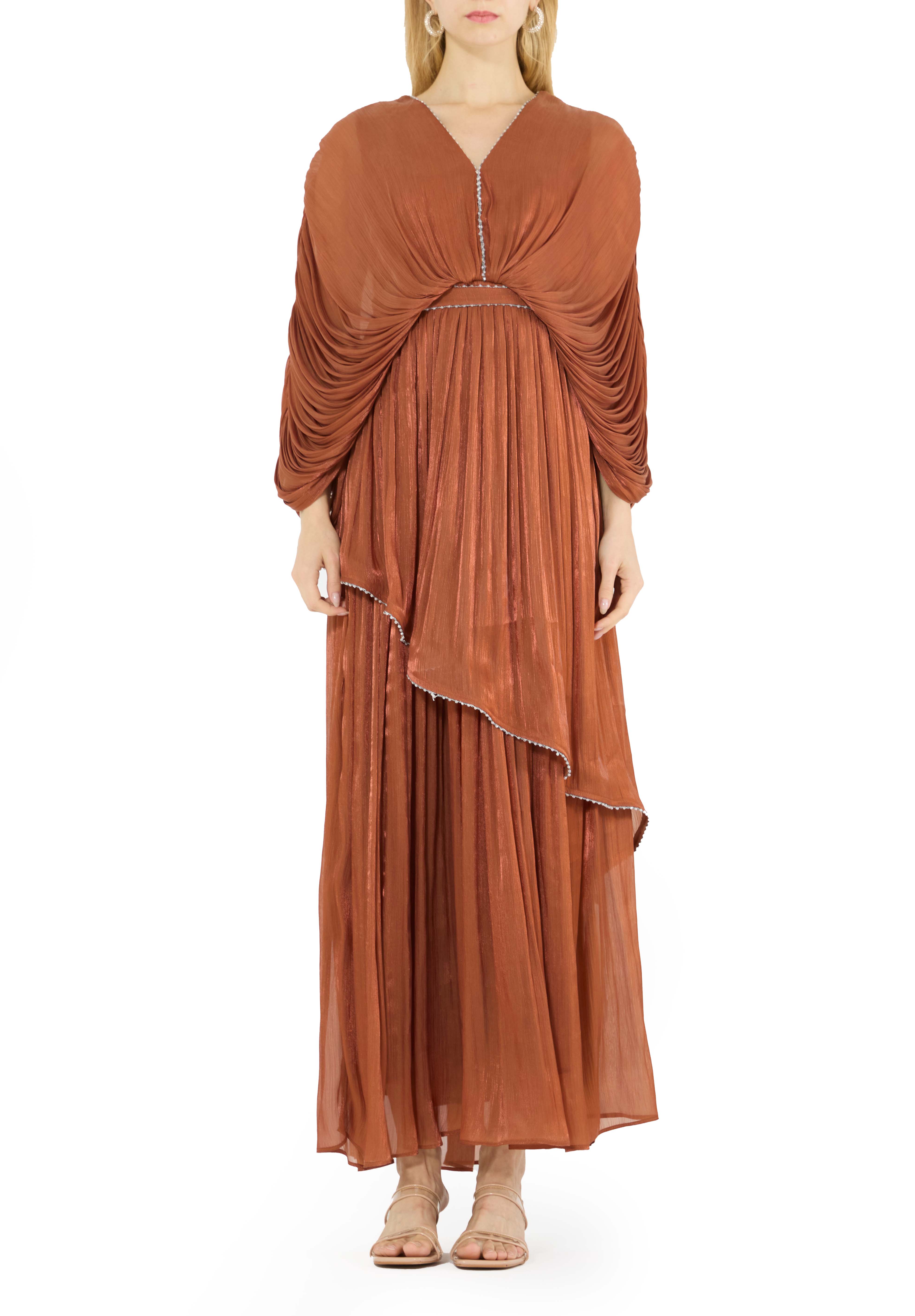 Beautiful Asymmetrical Silk Long Dress