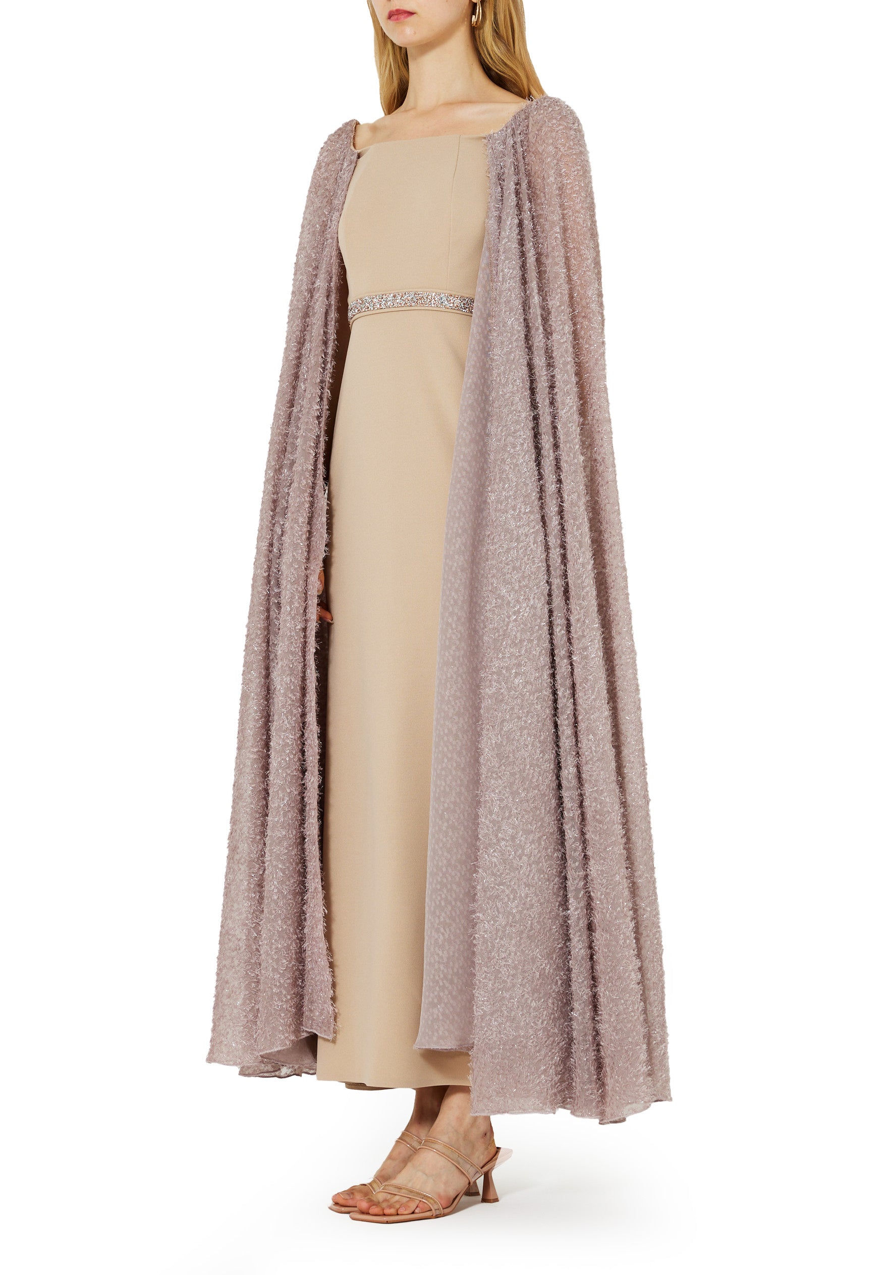 Beautiful Fit And flare Crepe Long Dress