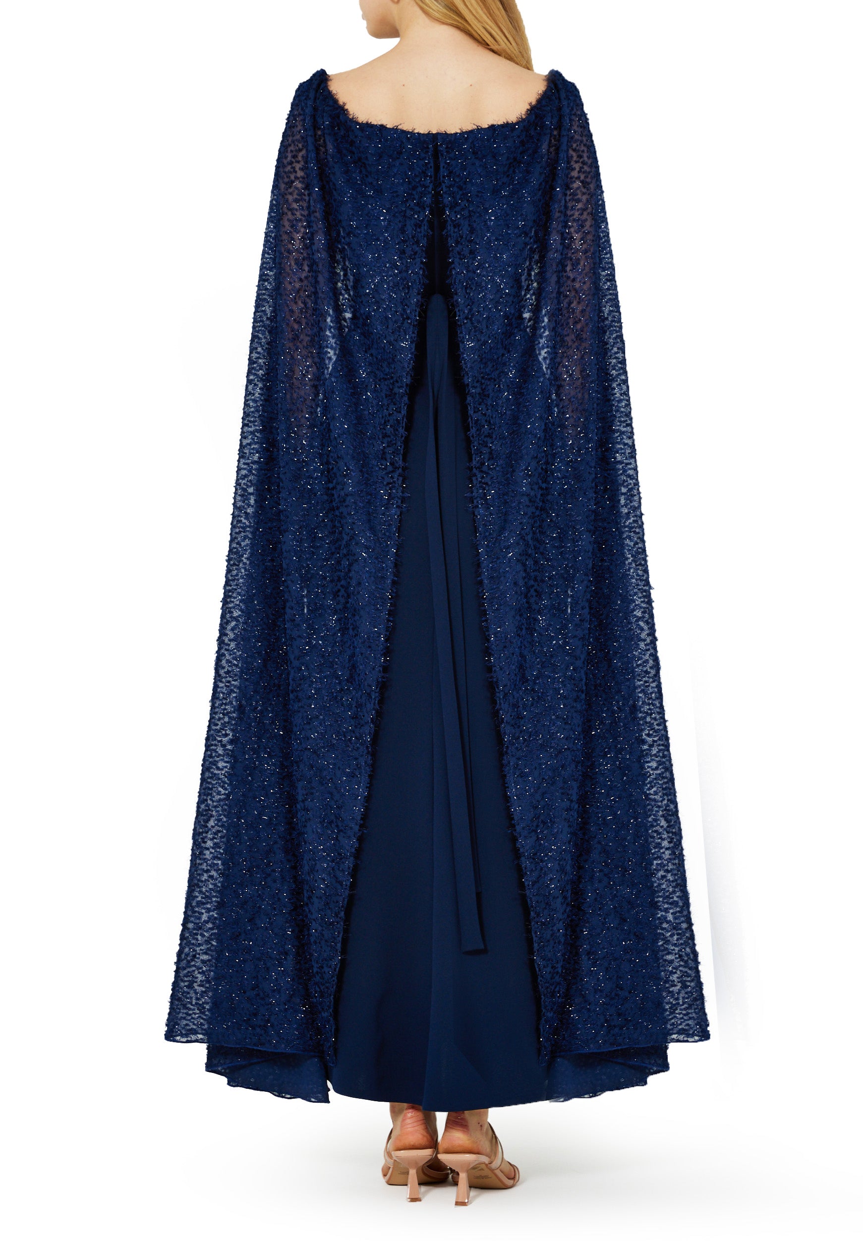 Beautiful Fit And flare Crepe Long Dress
