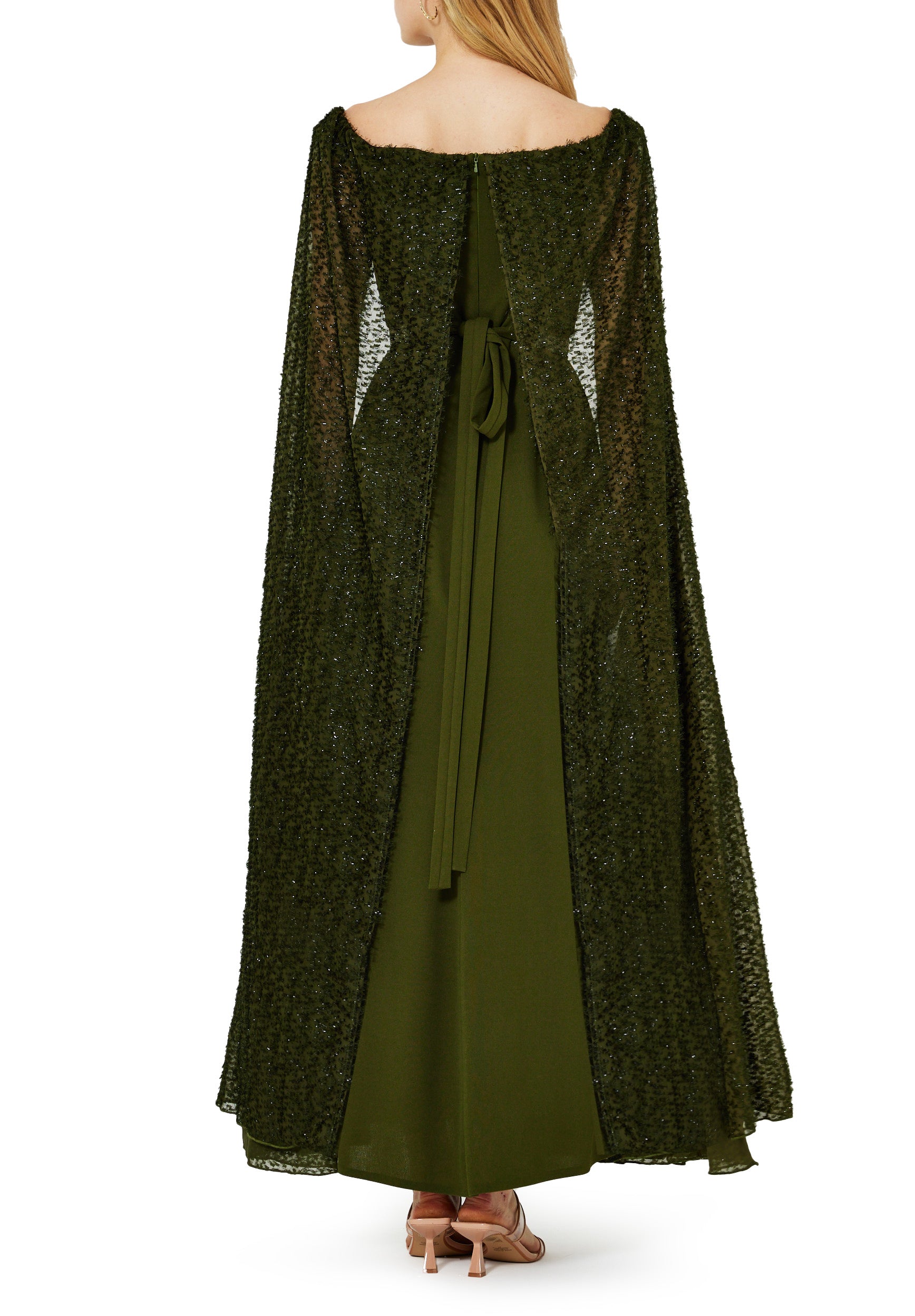 Beautiful Fit And flare Crepe Long Dress