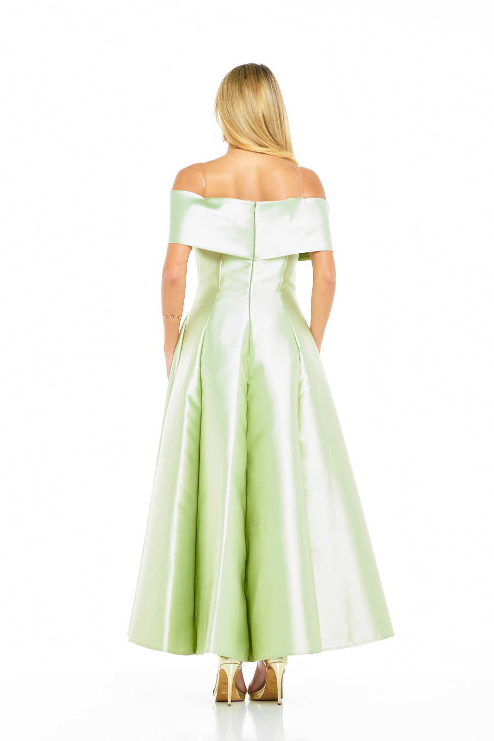 Sculpted Bow Front Evening Gown