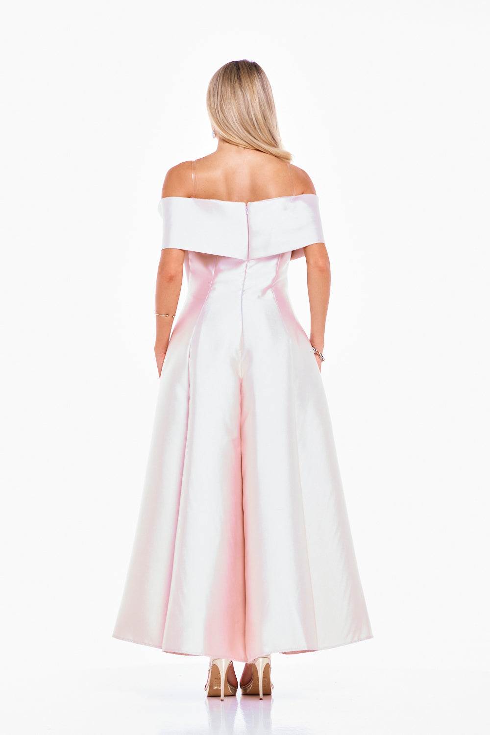 Sculpted Bow Front Evening Gown